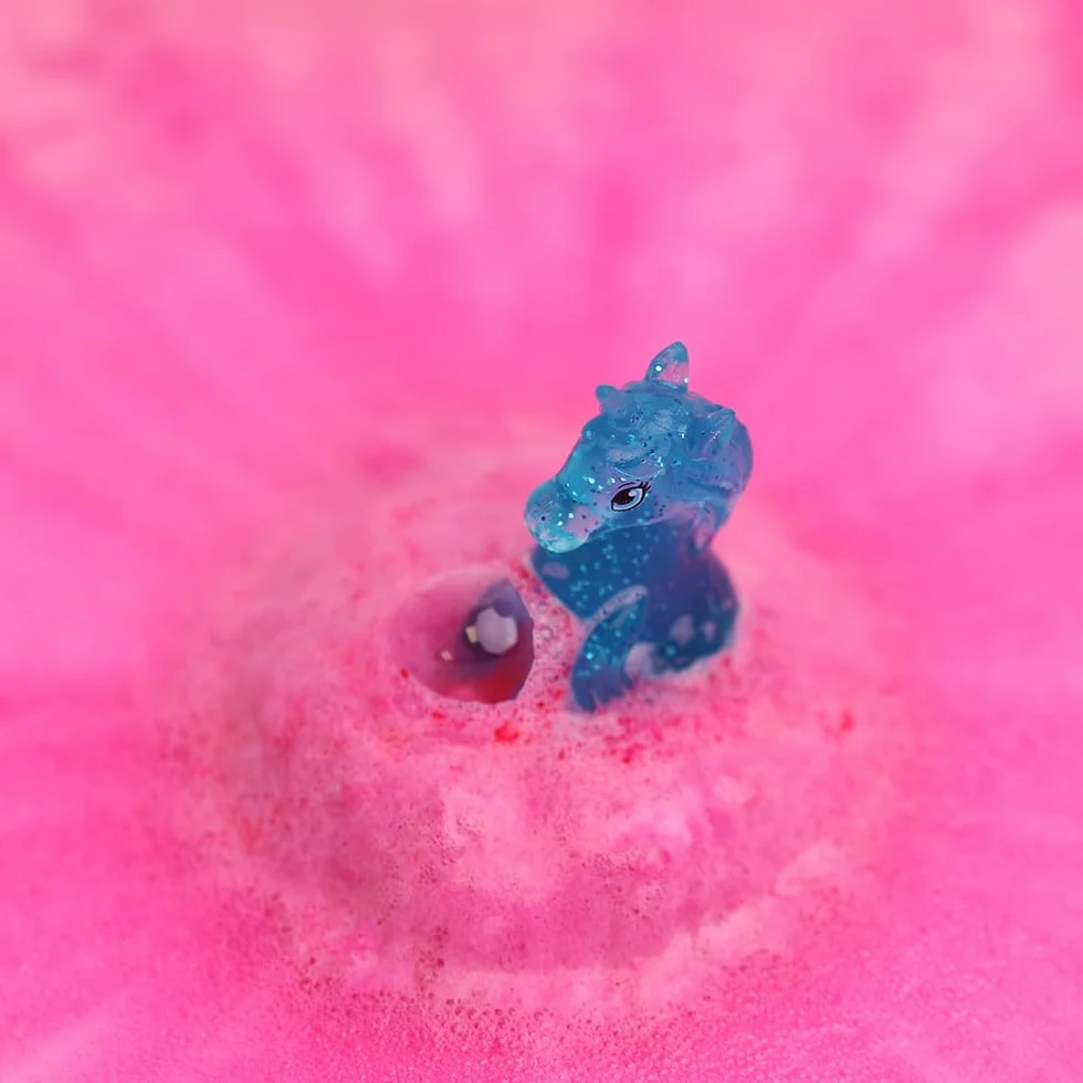 ZIMPLI - Large Unicorn Surprise Bath Bomb, 1 z 6 zabawek‑jednorożców do zebrania, 1 zabawka w każdej kuli Baff Bombz, kolekcjonerska zabawka do kąpieli dla dzieci