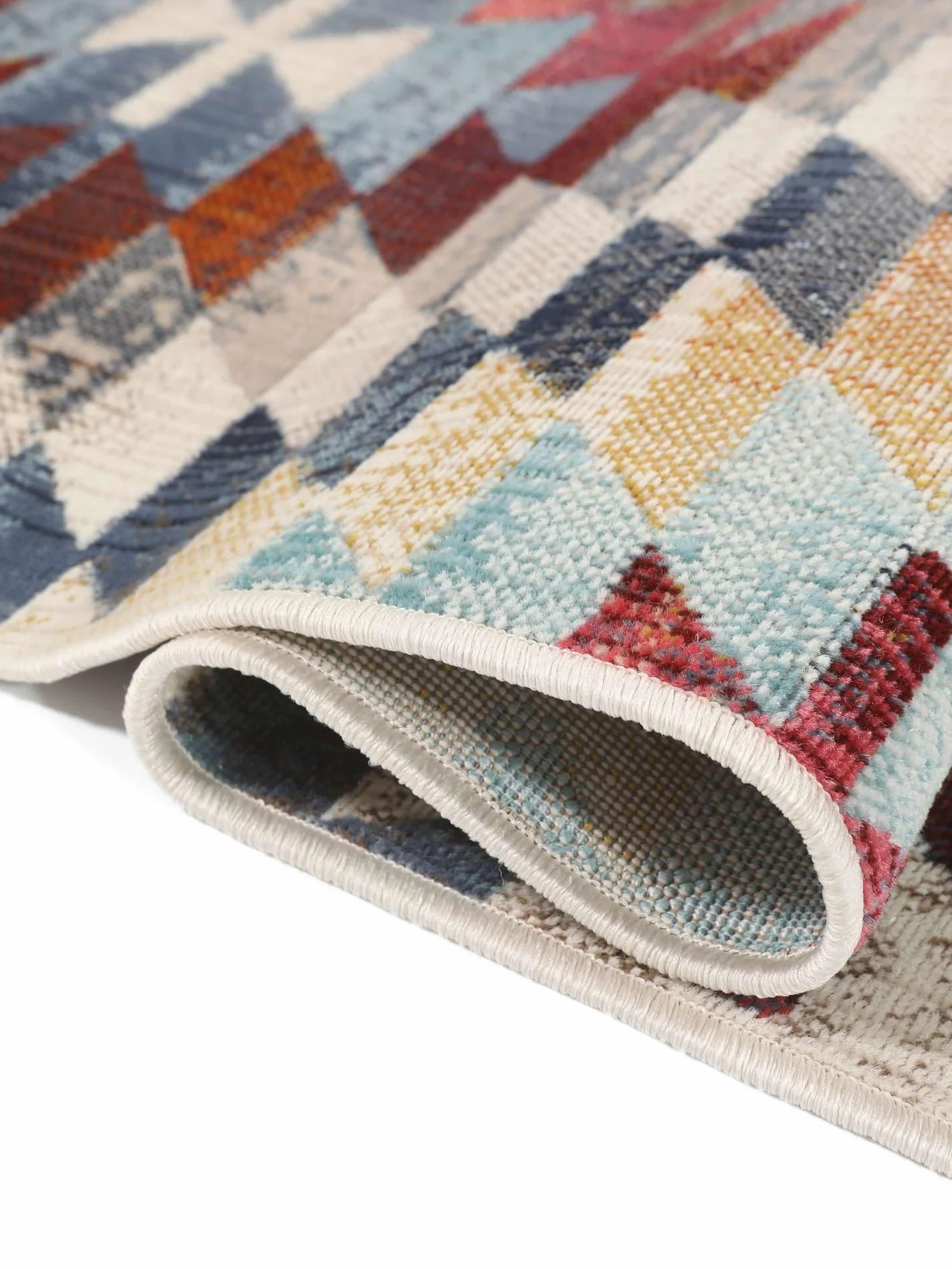 RugVista Kerala Dywan Nowoczesny 200 x 300 cm Prostokąt Niski Czerwony/Multi Oeko-Tex 100