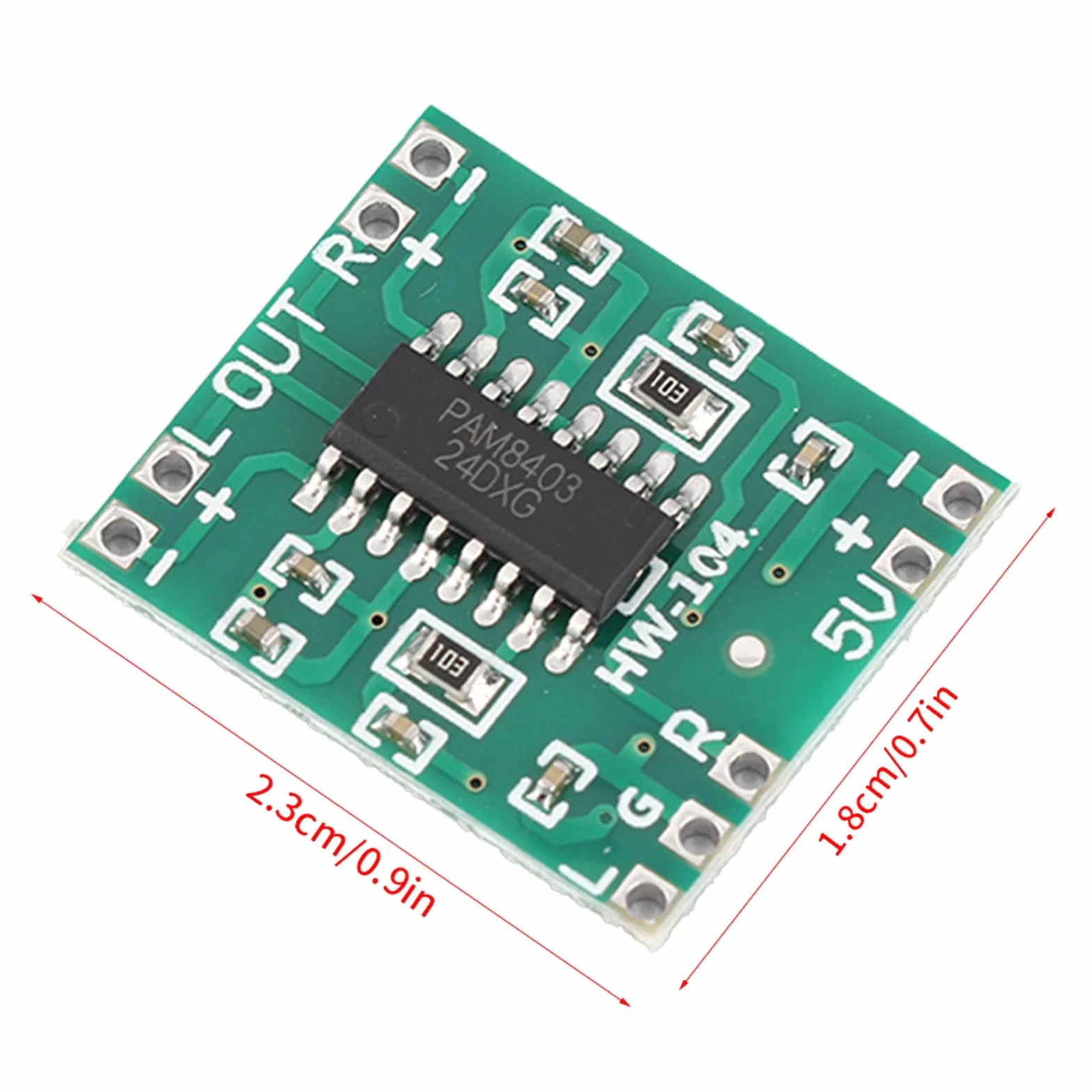 5 sztuk płyta wzmacniacza mocy 3 W + 3 W typ D PAM8403 cyfrowy wzmacniacz audio moduł wzmacniacza mocy 2.5 V-5.5 V dwukanałowy wysoka wydajność 90% zasilany przez USB opakowanie wielokrotnego użytku socialme-eu