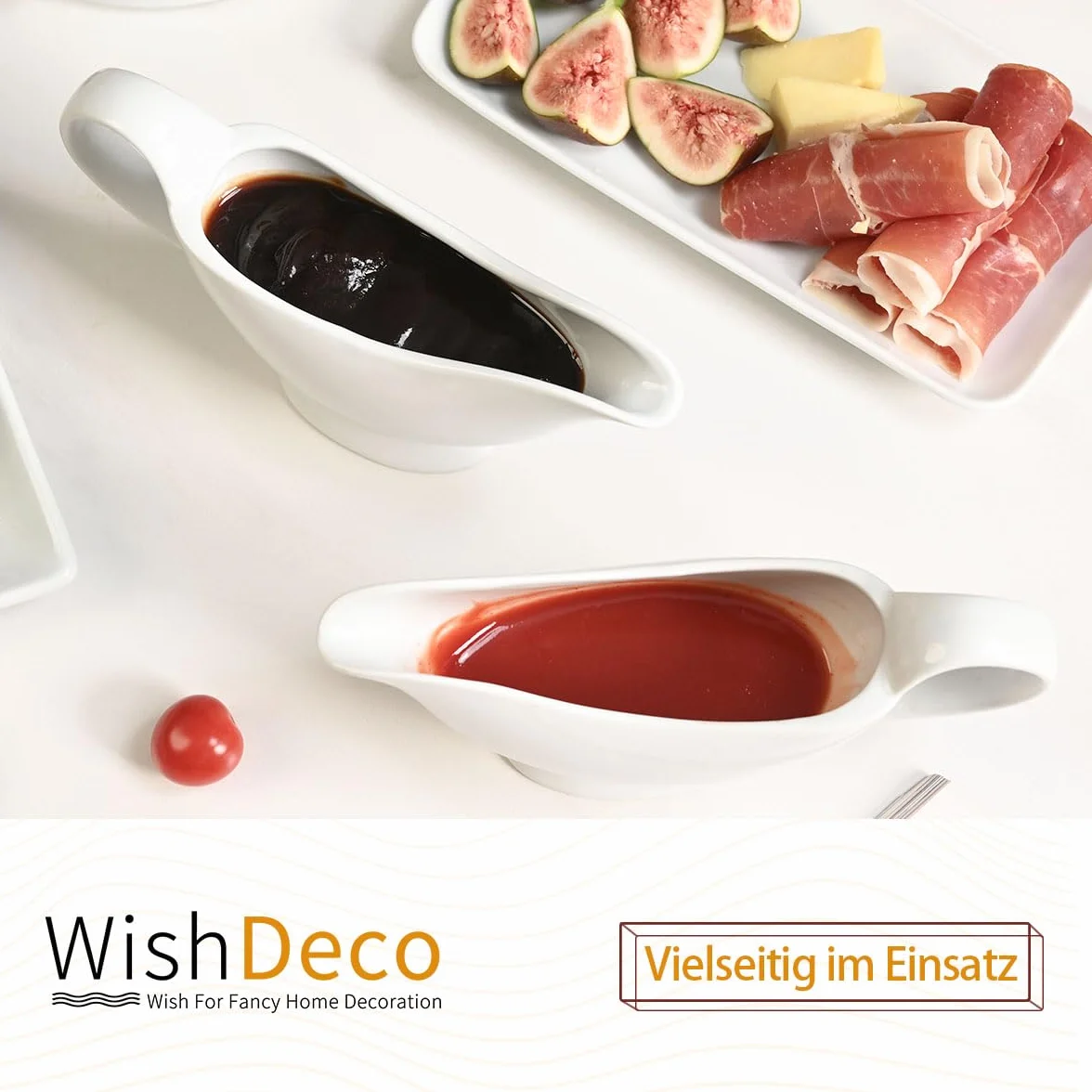 WishDeco Ceramiczna sosjerka porcelana 20 ml