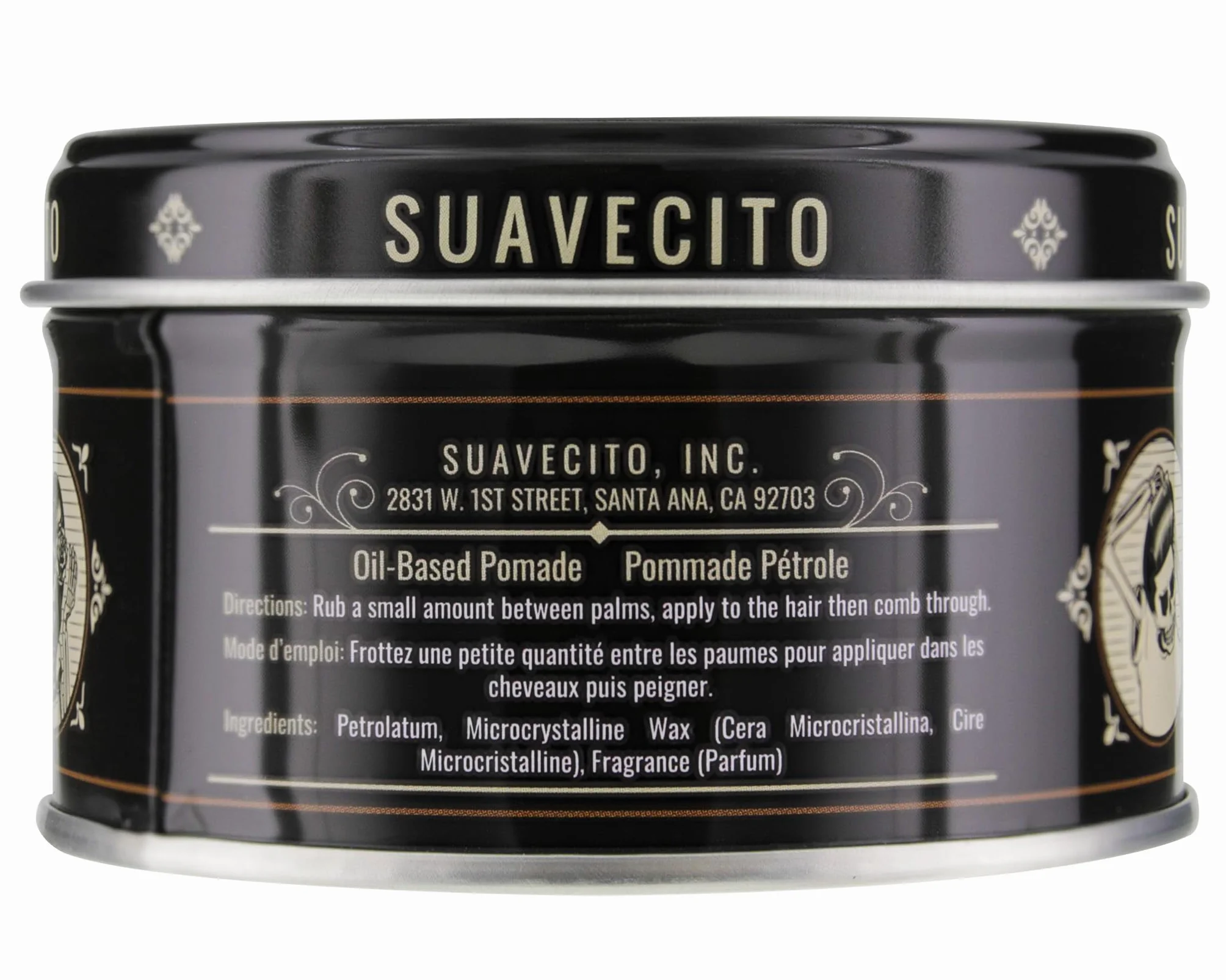 Suavecito Oil Based Pomade, Healthy Shine Long Lasting Hold, Medium Hold & Shine, Perfect For Any Hair Type, 3oz/85g