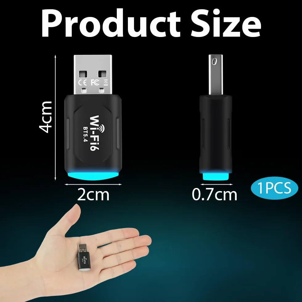 Adapter USB do karty sieciowej, bezprzewodowy podwójny pasek