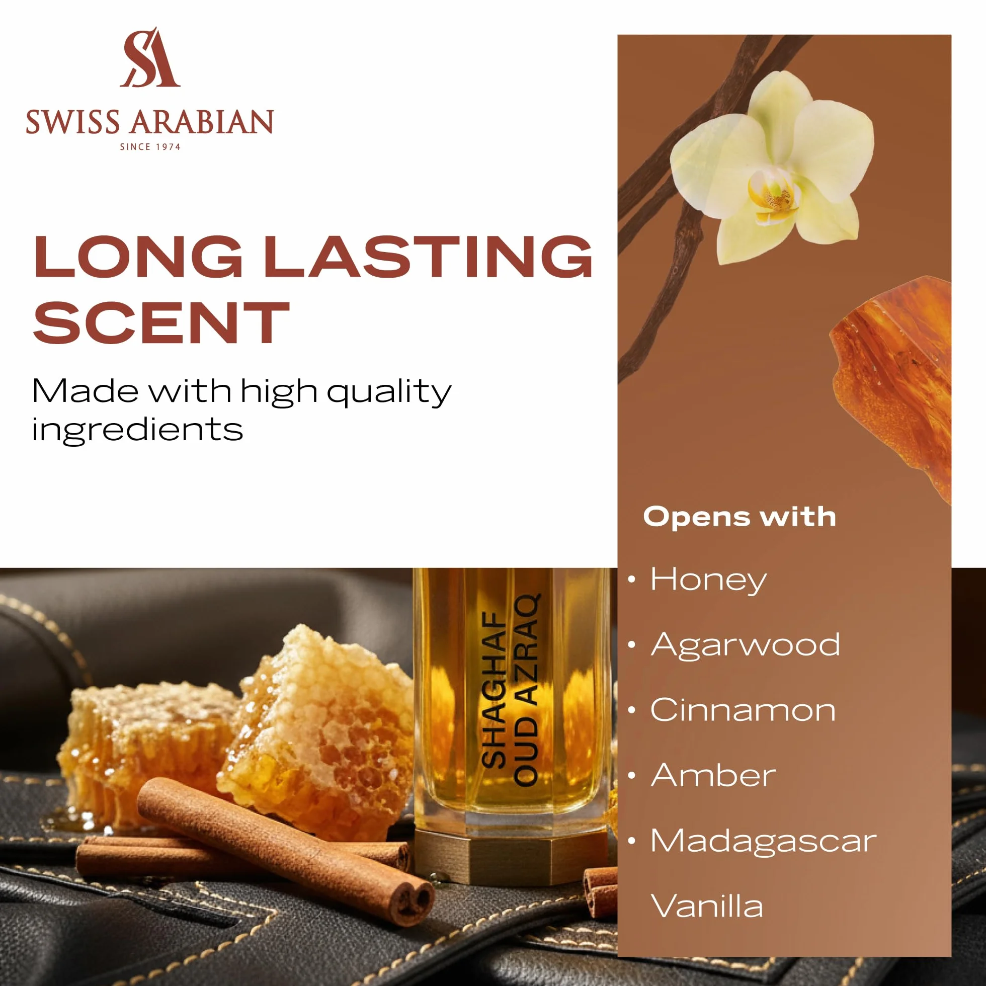 SA SWISS Arabian Shaghaf Oud AZRAQ Concentrated Perfume Oil 12 ml