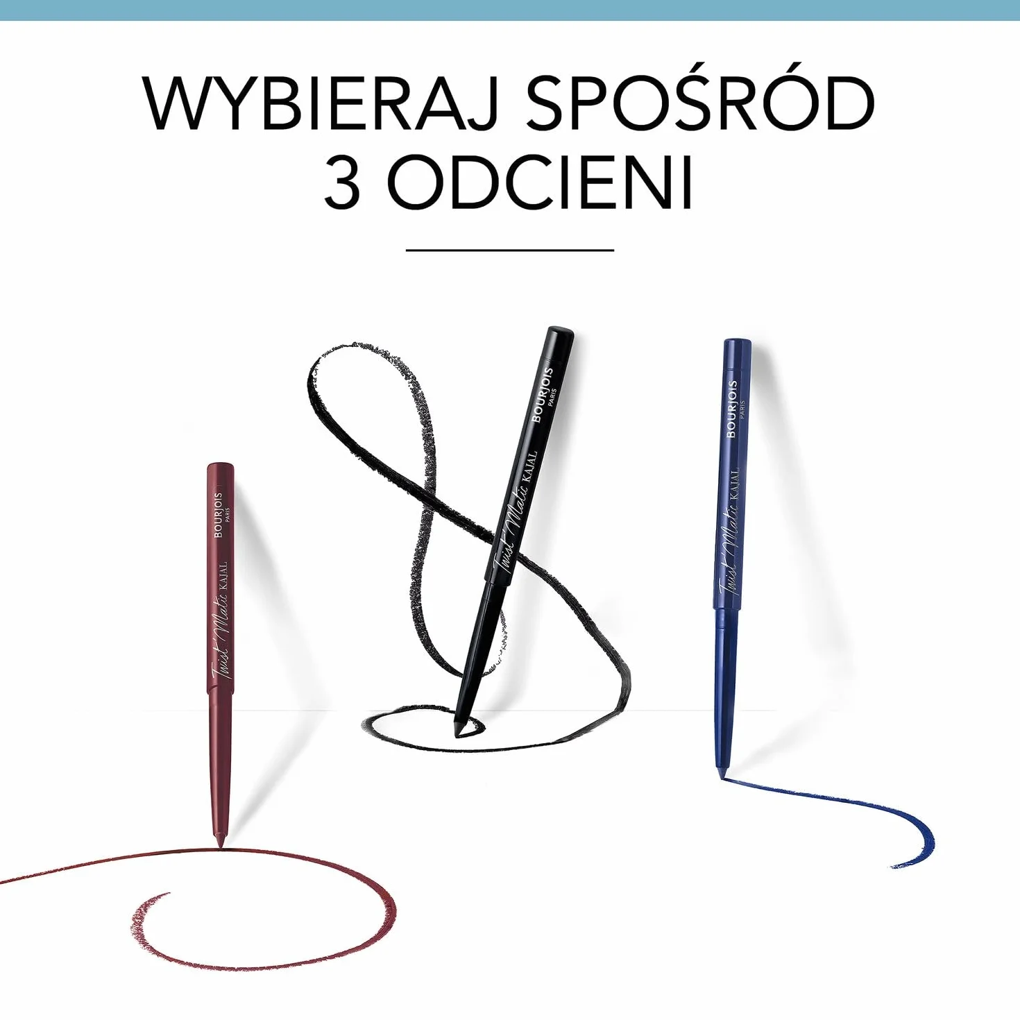 Bourjois Twist’Matic Kajal kredka automatyczna do oczu, wodoodporna kredka do oczu z temperówką, nr 01 - Char’Kohl