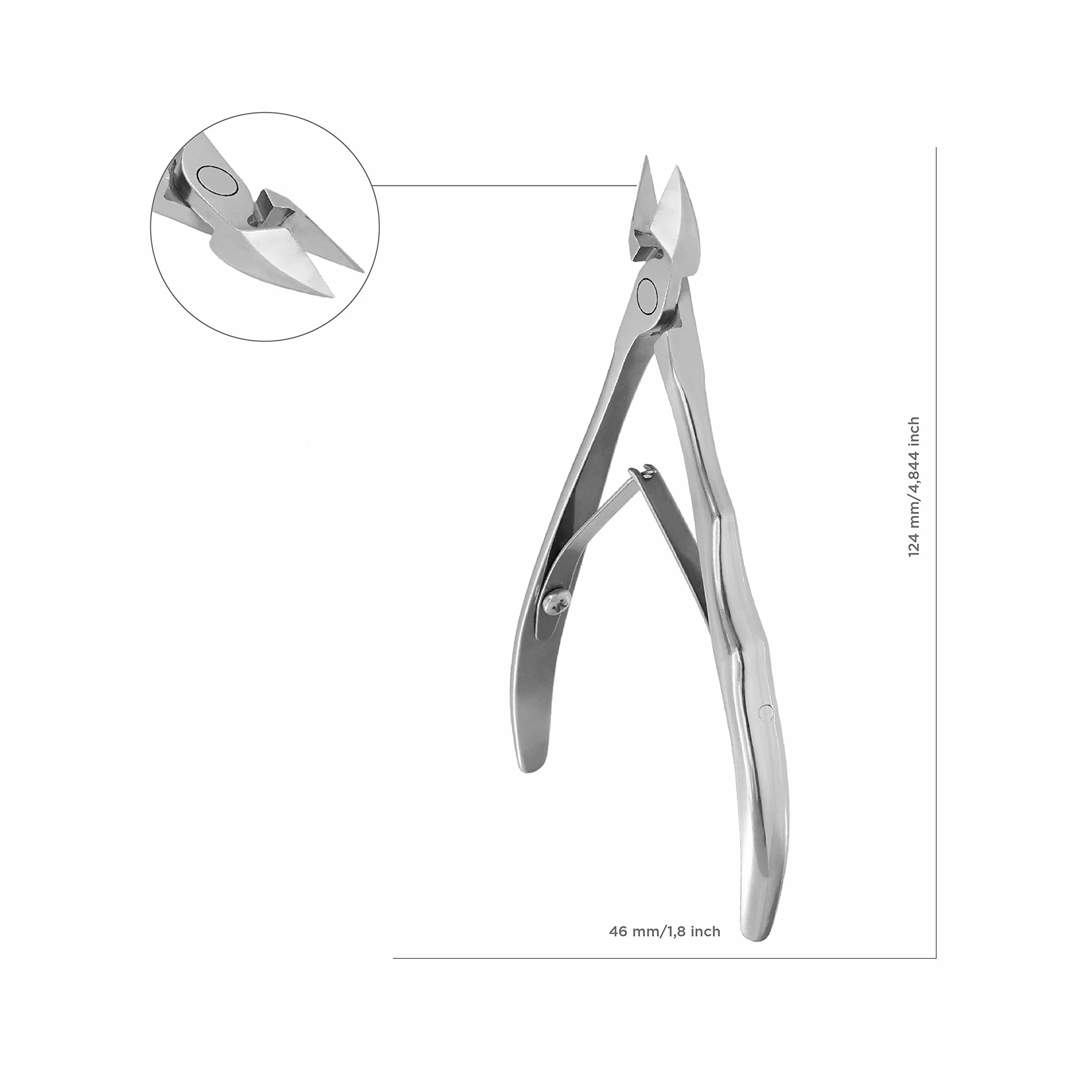KL-01 profesjonalne szczypce do skóry Staleks długość 11,5 cm cięcie 1,4 cm skórzane etui ochronne