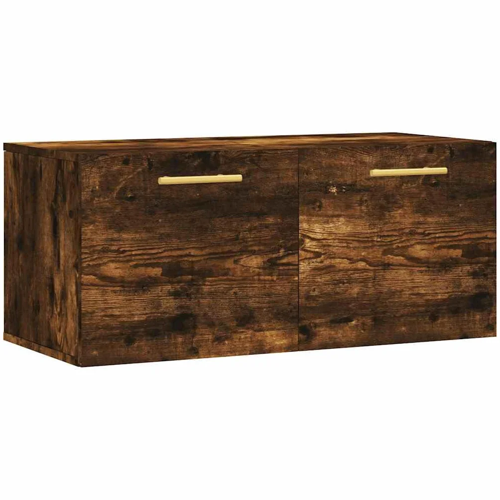 vidaXL Szafka wisząca przydymiony dąb 80x36,5x35 cm