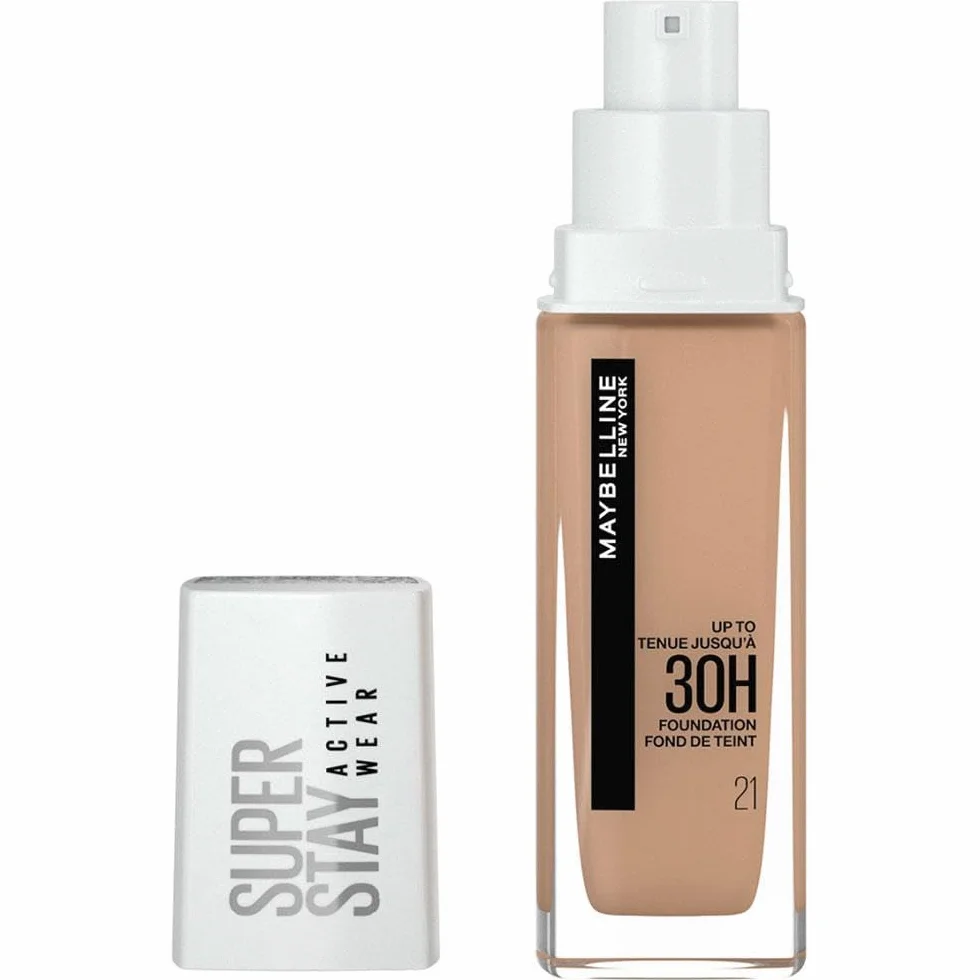 Maybelline New York Super Stay Active Wear 30H długotrwały podkład w płynie, 21 Nude Beige, 30 ml