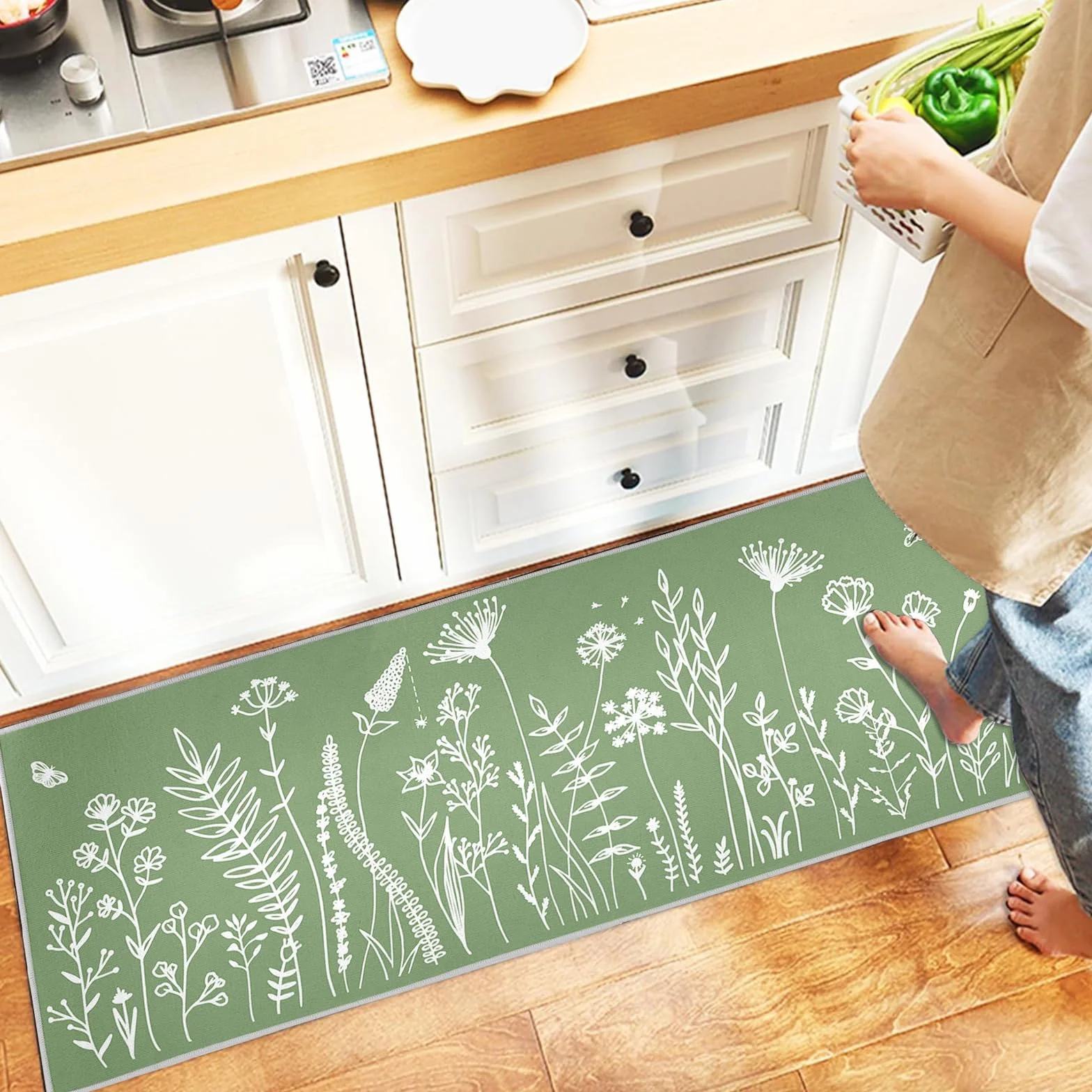Dywaniki kuchenne antypoślizgowe zmywalne 40x120 cm + 40x60 cm