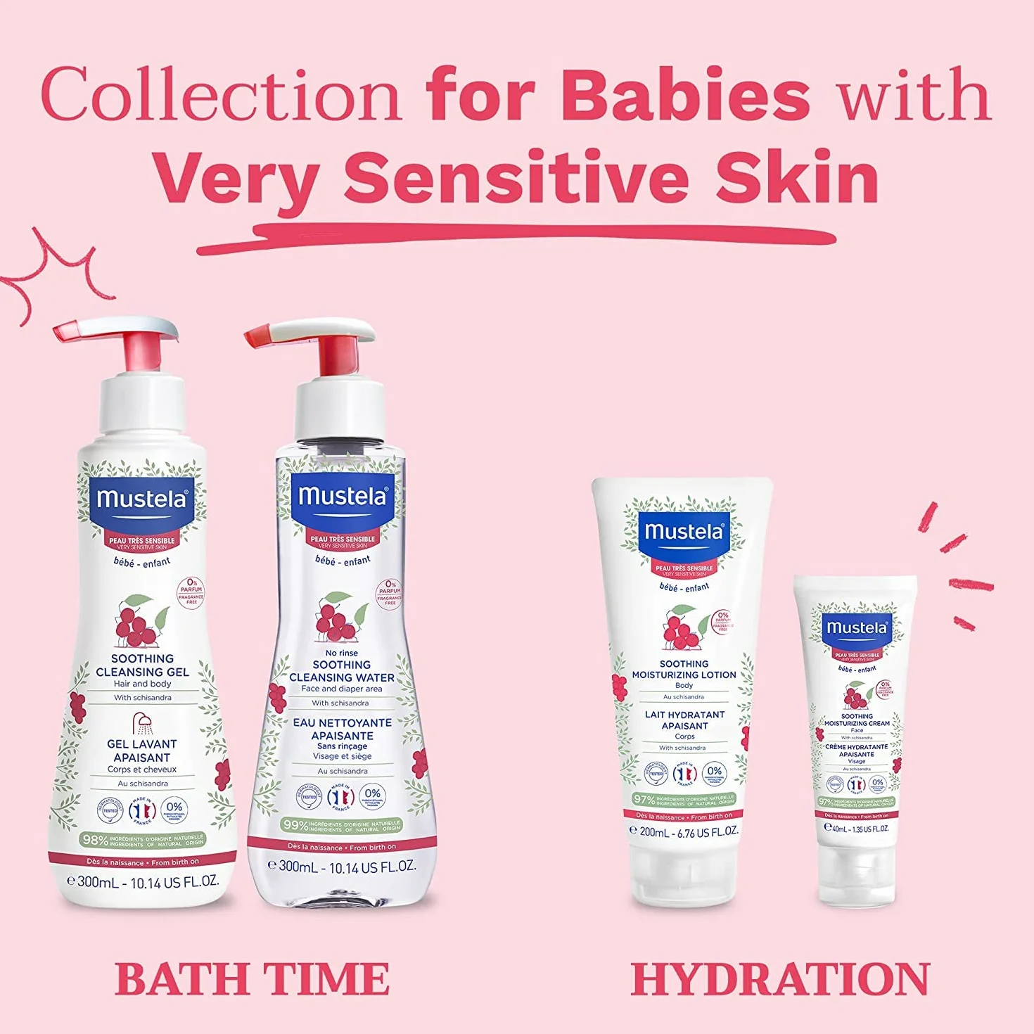 Mustela BB Soothing Moisturizing Cream Very Sensitive Cream 40 ml
