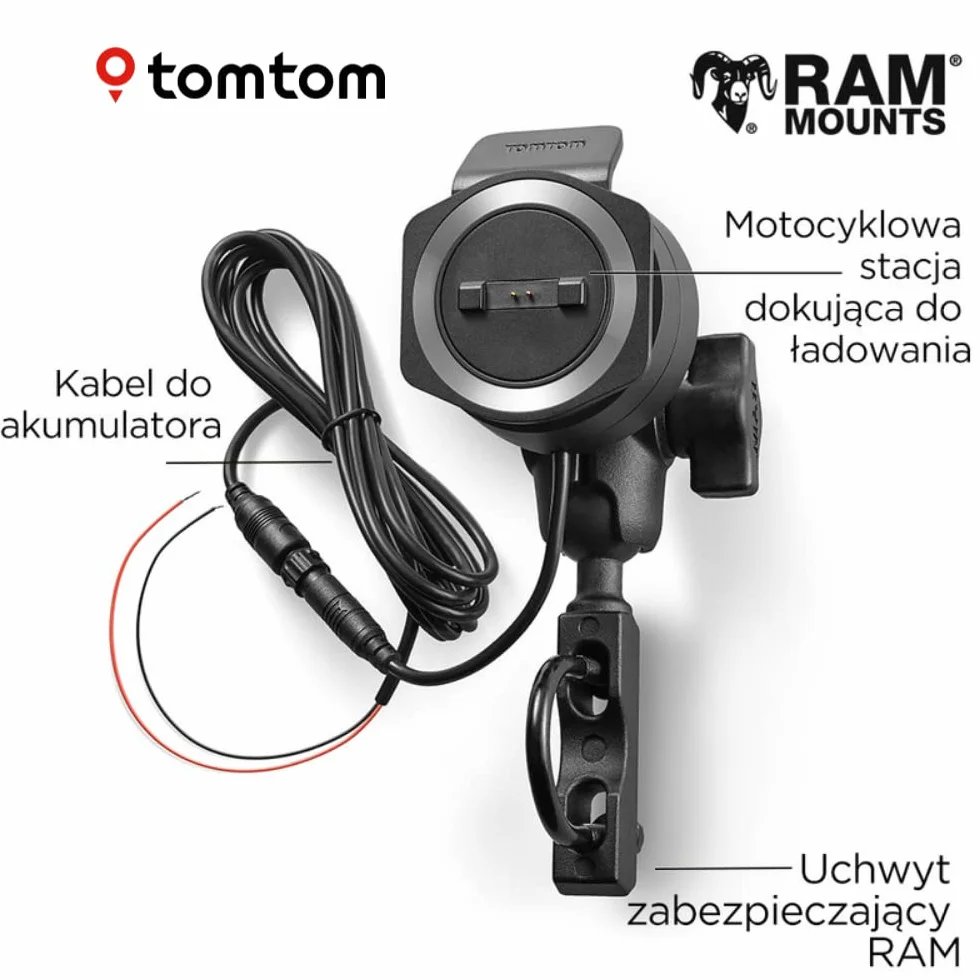 TomTom Rider 500 nawigacja motocyklowa GPS (ekran 4,3", planowanie krętych i pagórkowatych tras, mapy Europy, Wi-Fi, TomTom Traffic)
