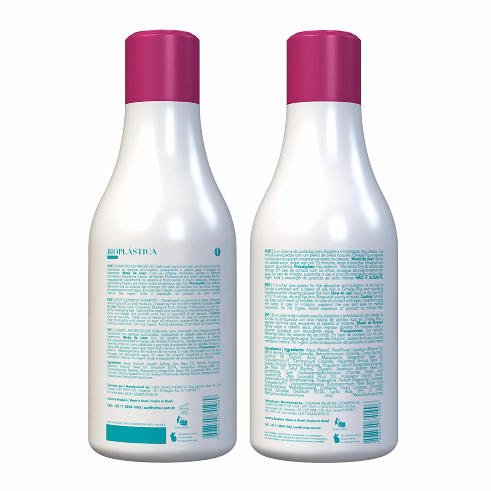 Kit Richée Smoothing System Bioplastica Hair Straightening The Straight Hair You Deserve 2x300ml/2x10.1 fl.oz