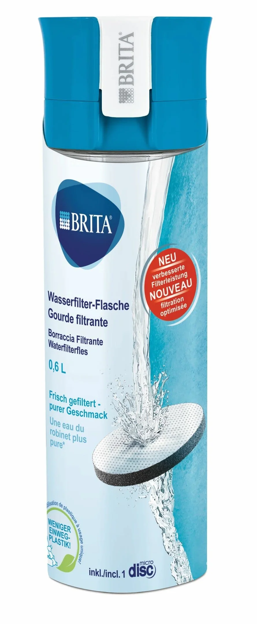 BRITA Butelka filtrująca 0,6L niebieska bez BPA