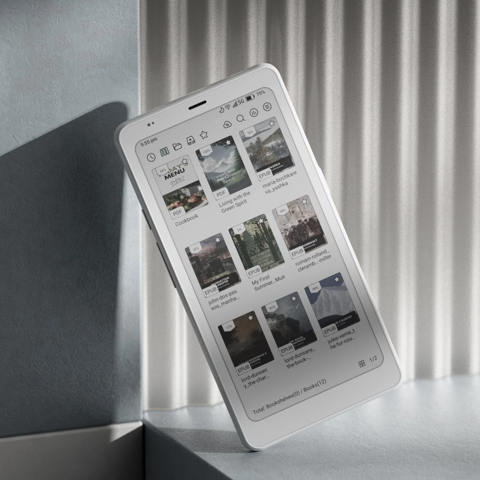 BOOX Czytnik ePaper Palma 2 Pro 6,13" Kolor 128 GB Android 15 E-Ink 300 PPI (Biały)