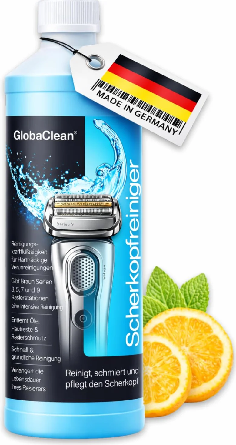 środek czyszczący do głowic - Kompatybilny z wkładami Braun Clean & Renew - Wkłady czyszczące Braun Series 9 - Środek czyszczący do głowic Braun - 1L