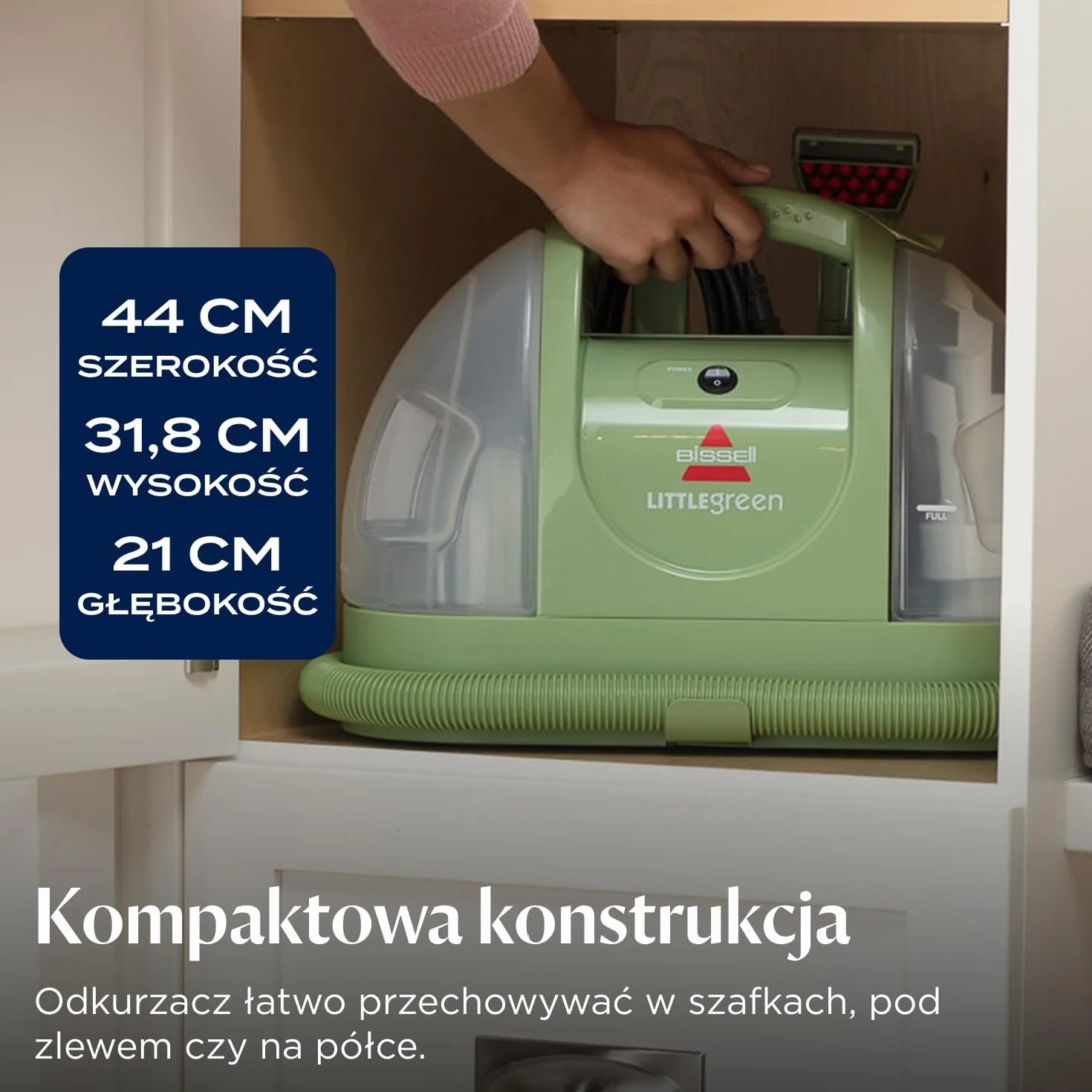 BISSELL Little Green Odkurzacz Piorący 340W 4098N do Tapicerki Dywanów Samochodów