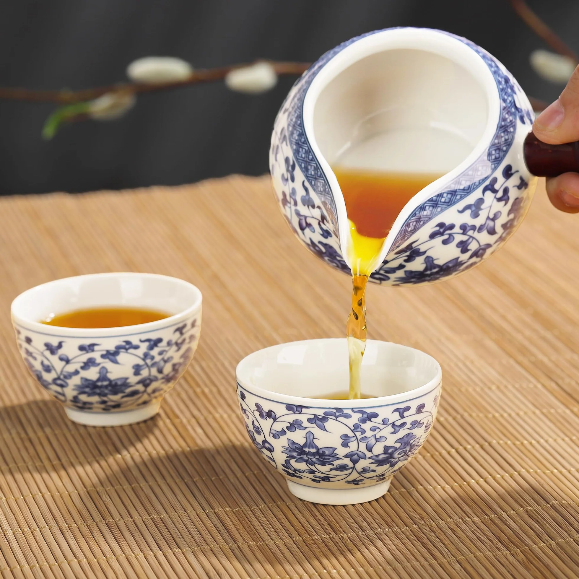 Zestaw do herbaty Gongfu 20 szt. porcelanowy czajniczek filiżanki taca