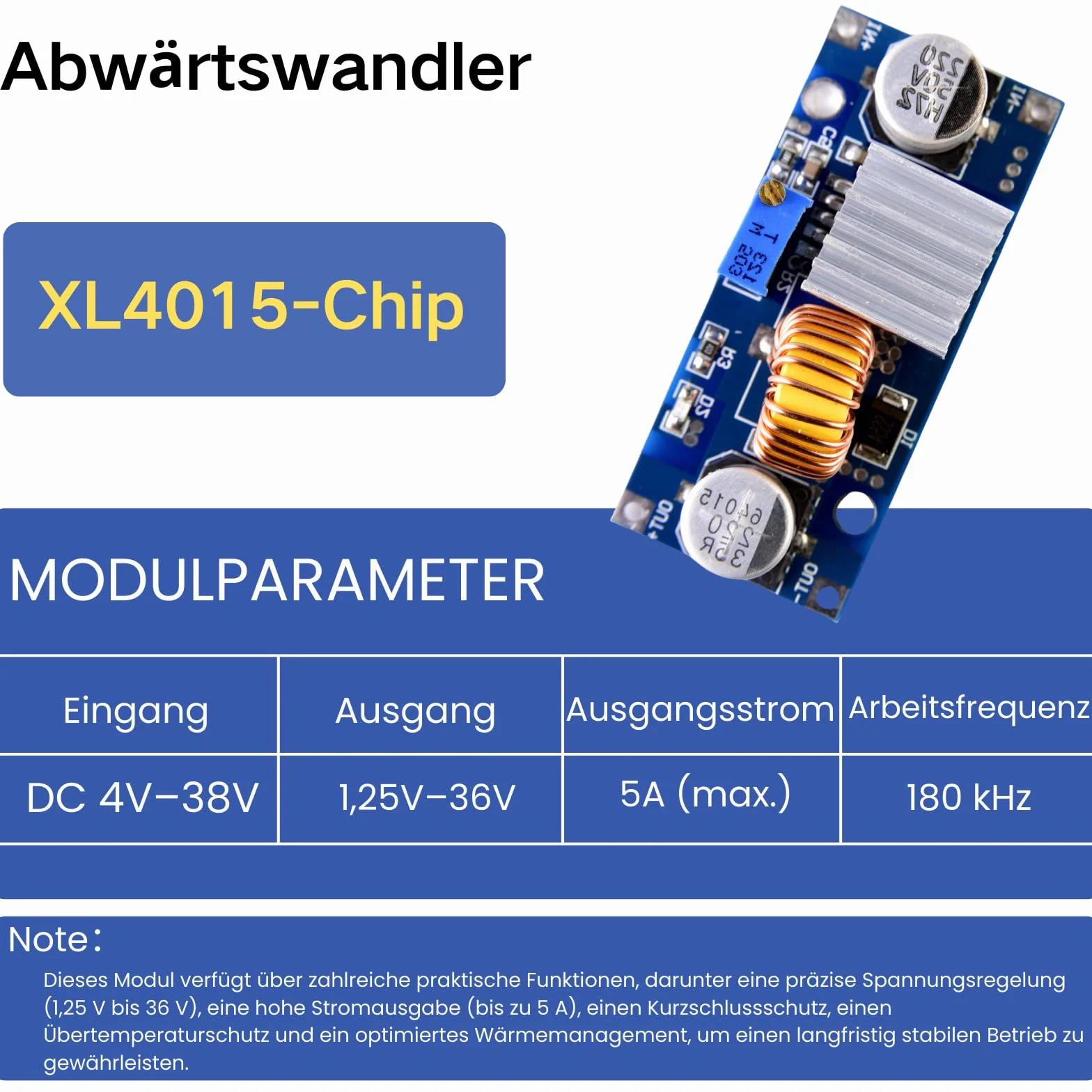 DC-DC Buck Converter 4-38 V do 1,25-36 V 5 A regulowany 24 V 12 V 9 V 5 V Step Down przetwornik napięcia kompatybilny z Arduino LED Electric Power DIY (3 sztuki)