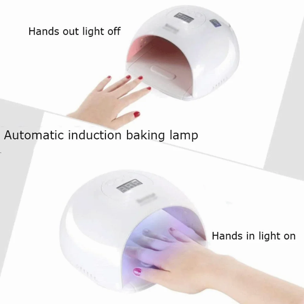Lampa do paznokci LED UV. Lampa do paznokci 72W Duży suszarka do paznokci ABS Anti-spadek lampki do paznokci inteligentny czujnik fototerapia maszyna do kleju do paznokci Szybkoschnacy