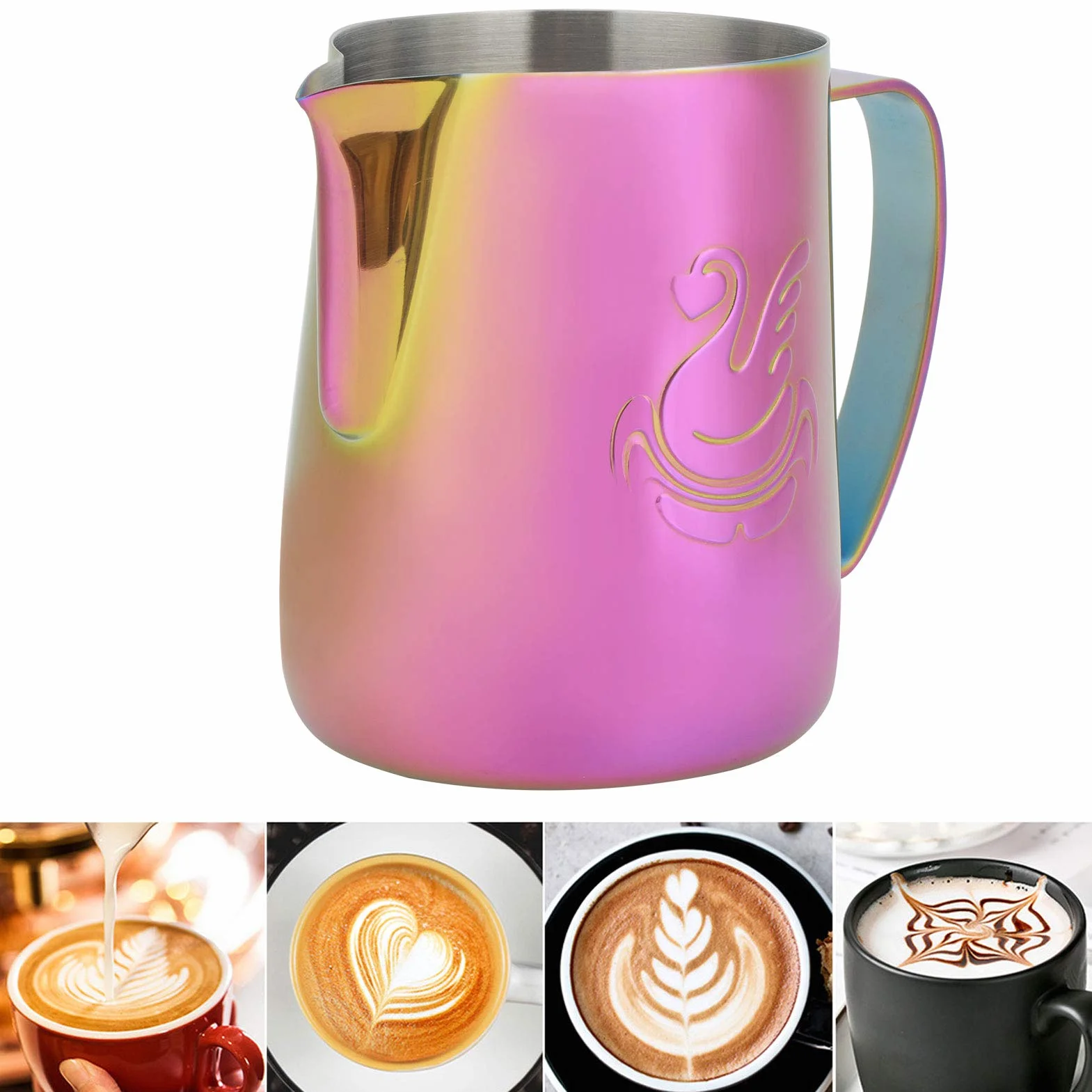 Dzbanek do spieniania mleka ze stali nierdzewnej 600 ml Cappuccino Latte Art Barista