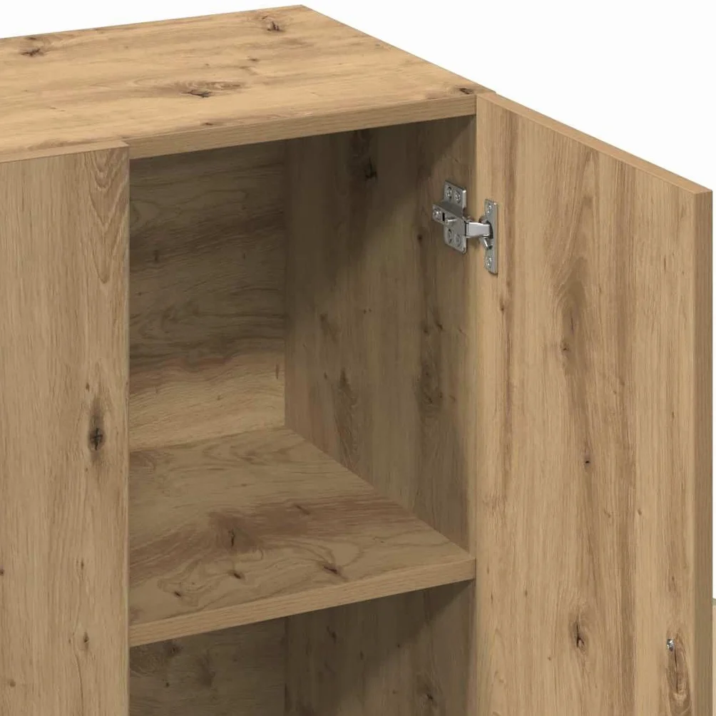 vidaXL Szafka, dąb artisan, 90x34x80 cm, materiał drewnopochodny, szafka, mebel, szafki, meble