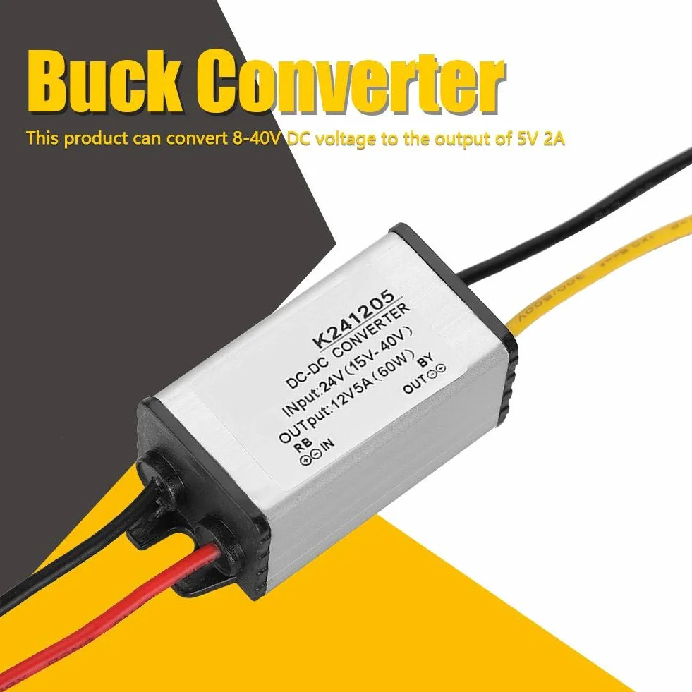 Zasilacz krokowy GYVRM-K241205 5A Przetwornica DC-DC Moduł konwertera mocy 24 V na 12 V