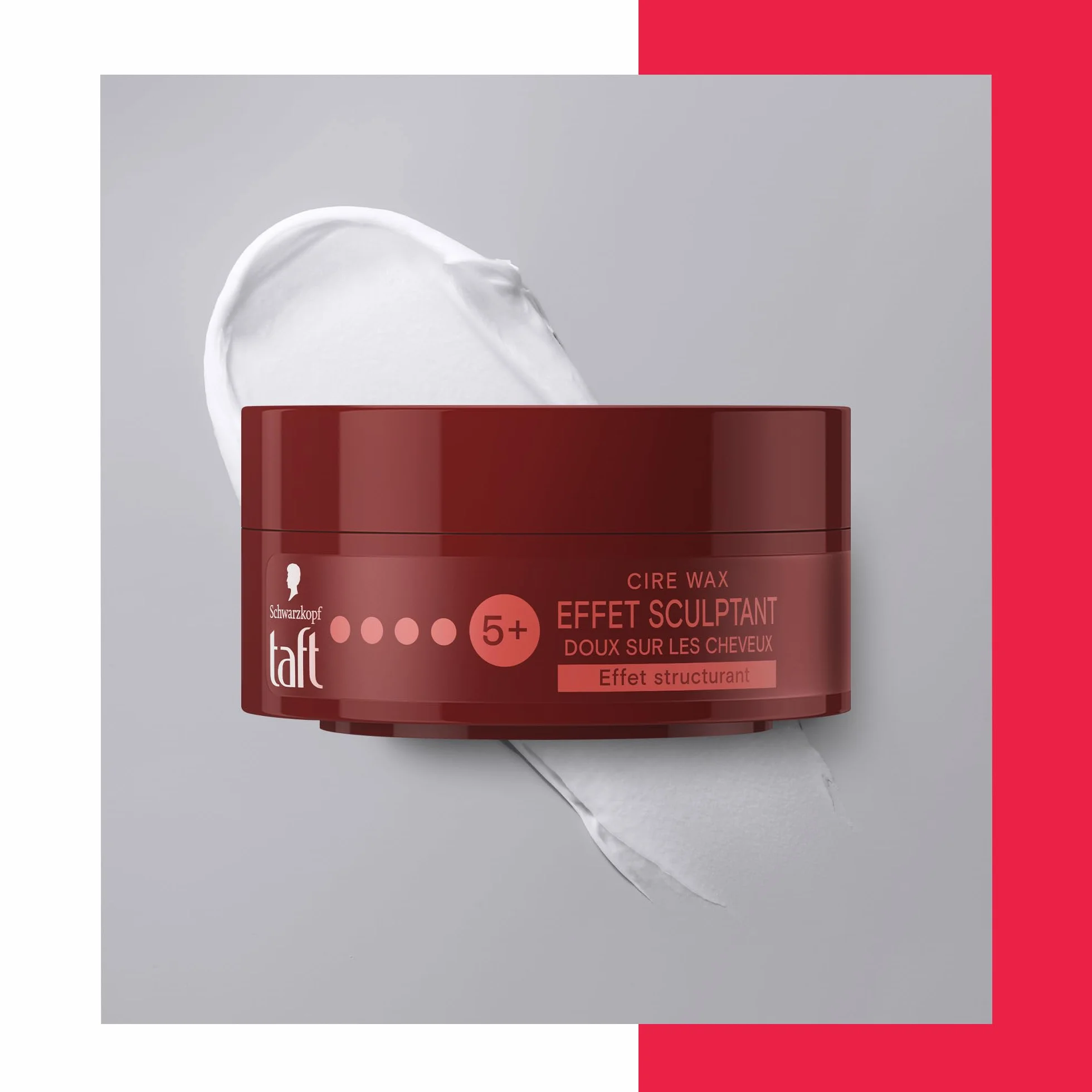 Schwarzkopf - Taft – wosk woskowy – wosk do włosów dla mężczyzn – efekt modelujący – mocne trzymanie – długa trwałość – 24 godziny – stylizacja włosów – puszka 75 ml