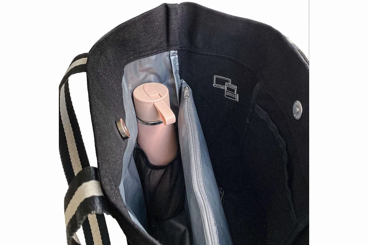 Torba 2 w 1 damska 45,5x15,5x37 cm 15 l wodoodporna poliestrowa termiczna czarna