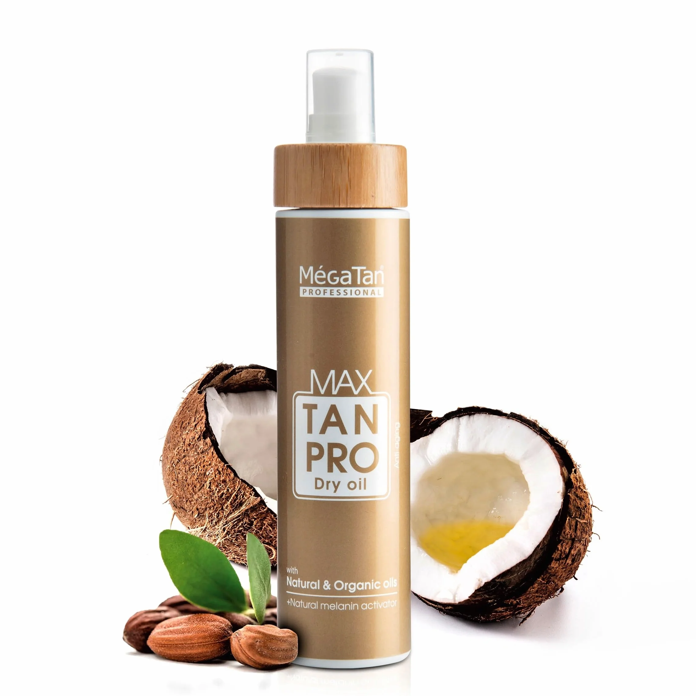 Max-Tan Pro naturalny suchy olejek do opalania z aktywatorem melaniny – intensywny przyspieszacz opalania na słońcu i solarium, olej do opalania, wzmacniacz opalania – czekoladowa opalenizna
