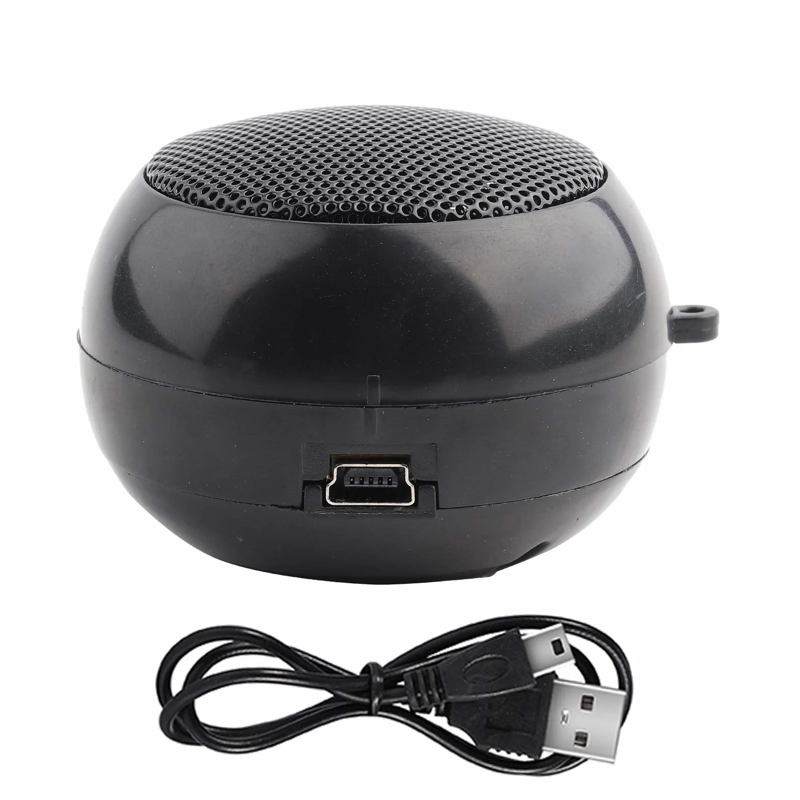 ciciglow Przenośny głośnik, 3,5 mm mini głośnik podróżny głośny głośnik wbudowana bateria do telefonu komórkowego MP3 PC (czarny)