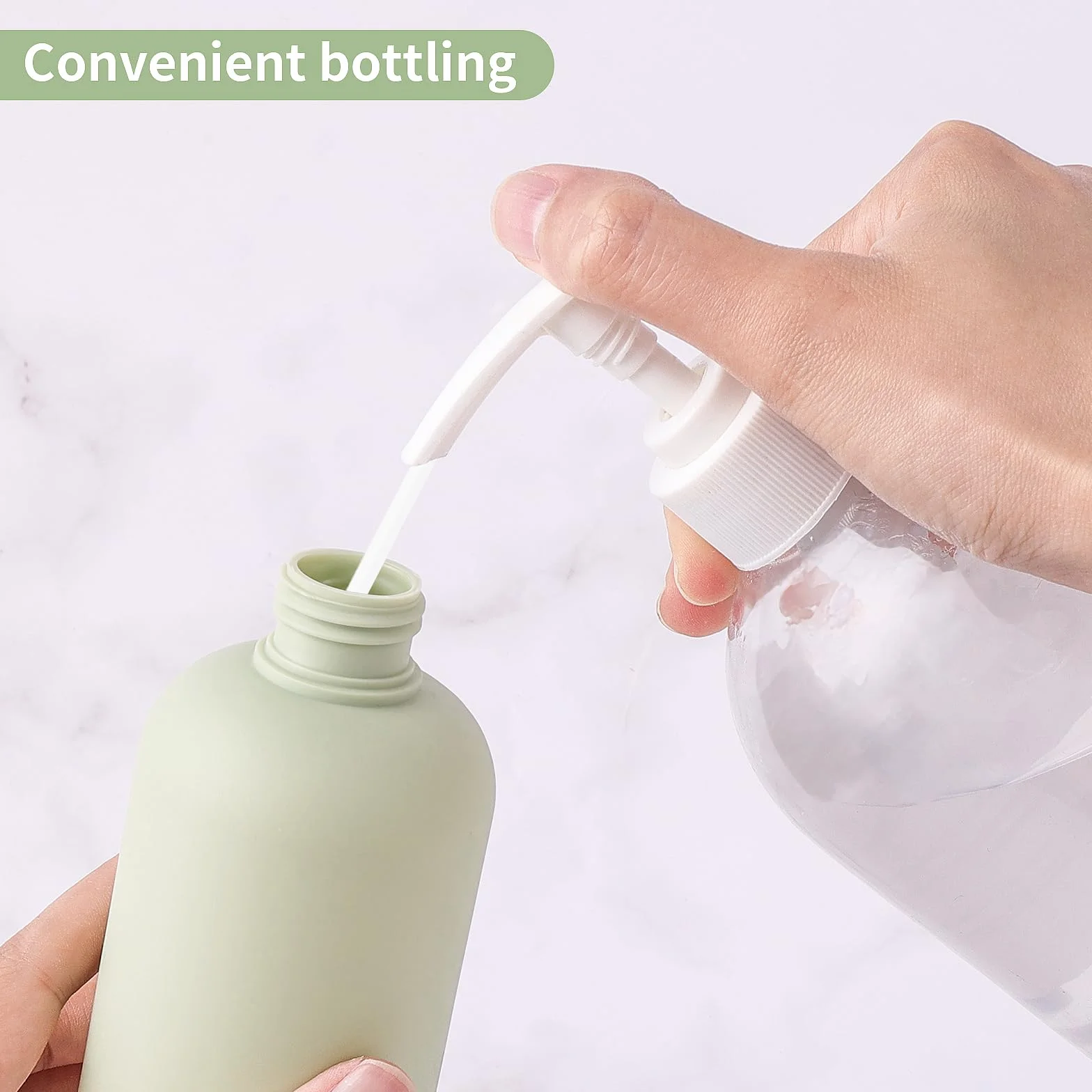 WLLHYF Butelki do wyciskania, 2 sztuki, 200 ml, plastikowe pojemniki podróżne do wielokrotnego napełniania, puste butelki z zatyczką, akcesoria podróżne do szamponu, kremów, balsamu, odżywki