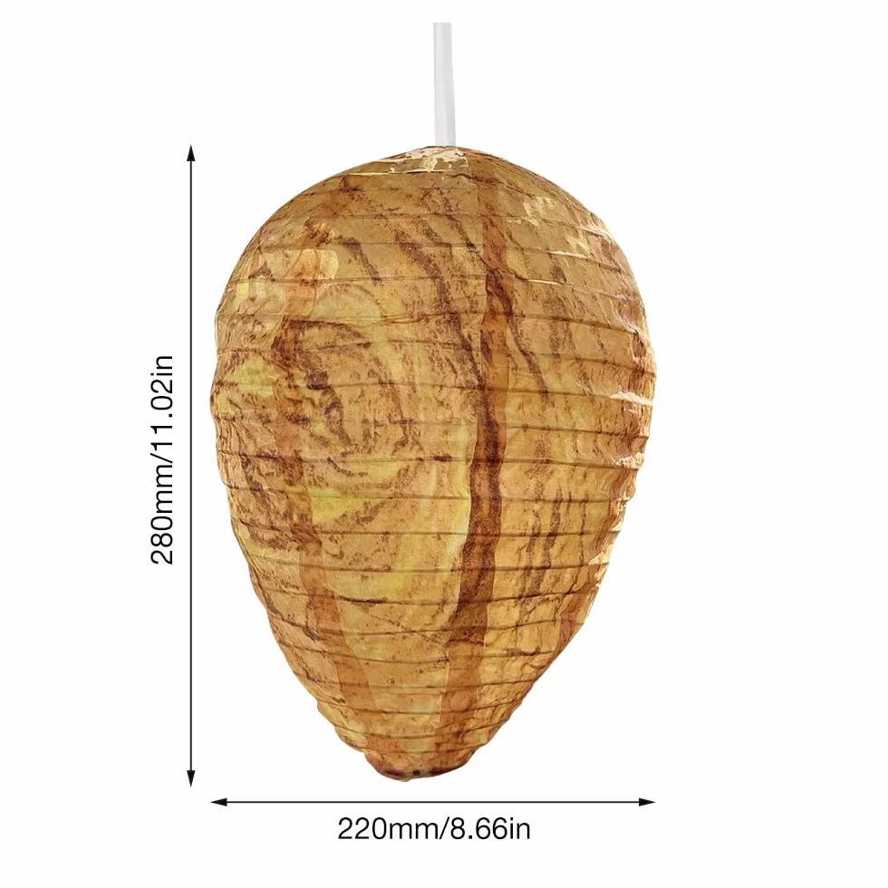 atrapa gniazda na osy, odporna na warunki atmosferyczne, 4 sztuki, sztuczne gniazdo os, do zawieszenia na zewnątrz, atrapa gniazda szerszeni, wytrzymała atrapa os, do domu, ogrodu, na kemping