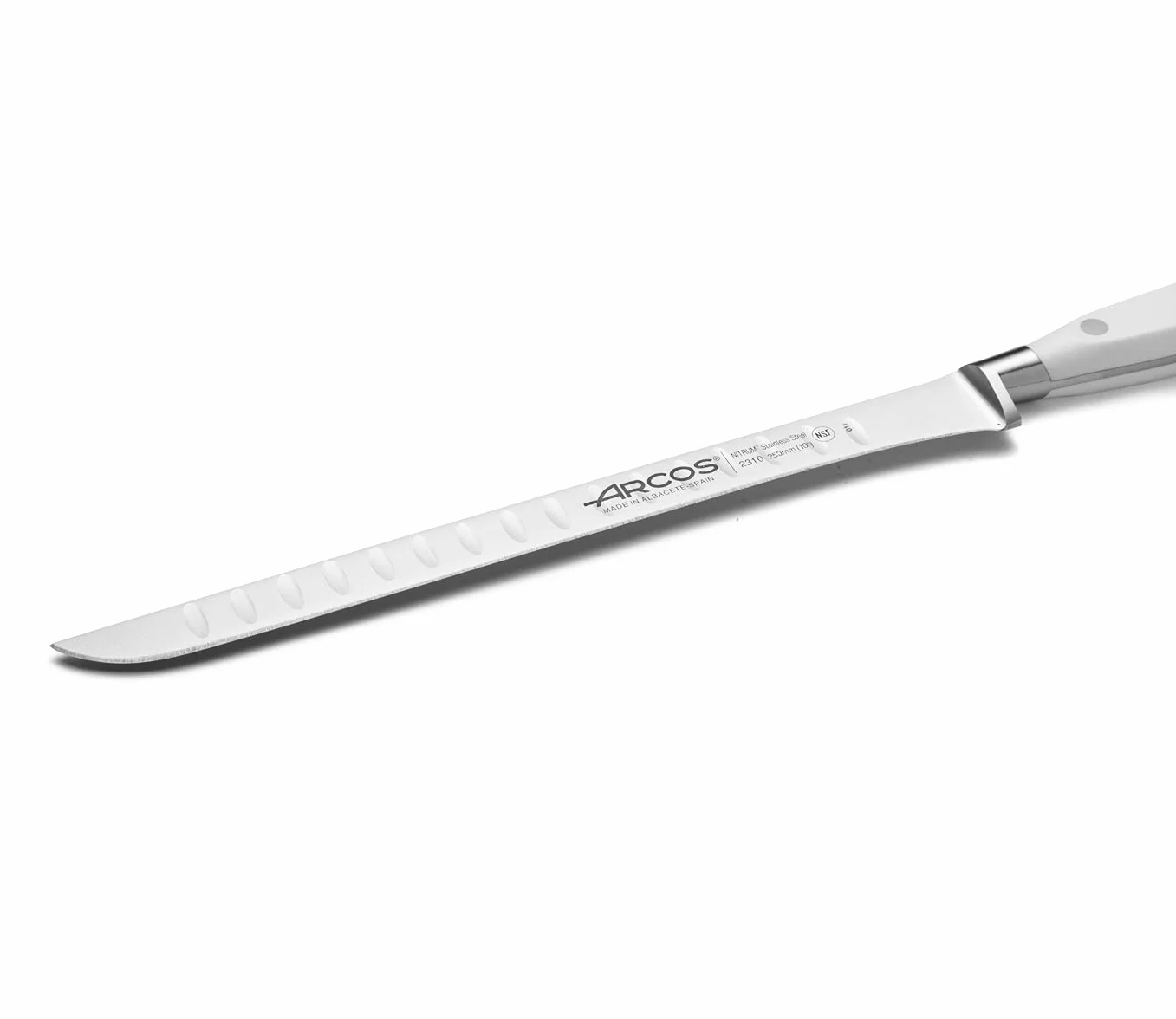 ARCOS Nożyce do krojenia Forged Nitrum stal 250 mm Ergonomiczna rękojeść POM Seria Riviera Blanc
