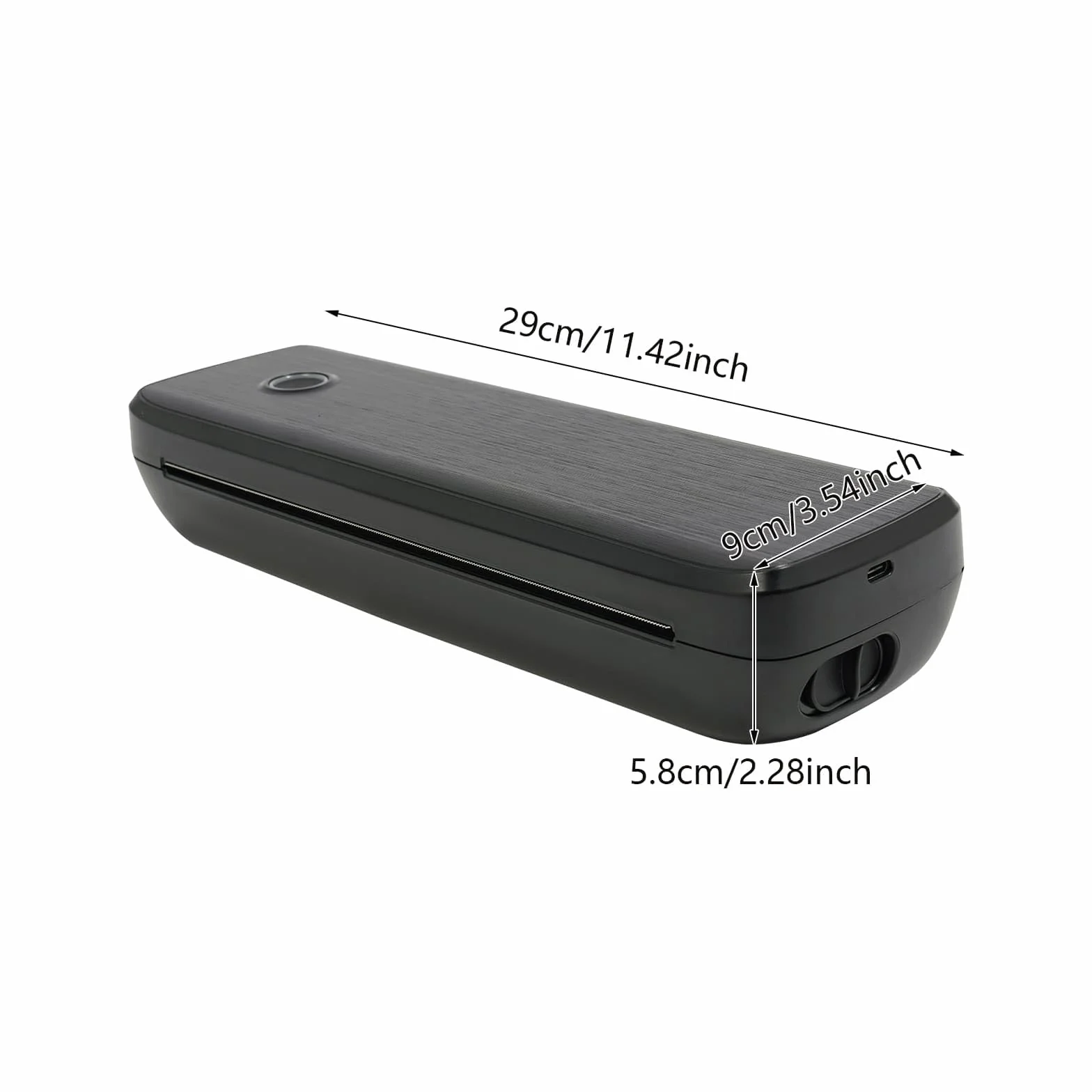 Przenośna mini drukarka termiczna, drukarka bez tuszu Bluetooth, kompatybilna z systemami Android i iOS, idealna do dokumentów, notatek, etykiet (czarna)