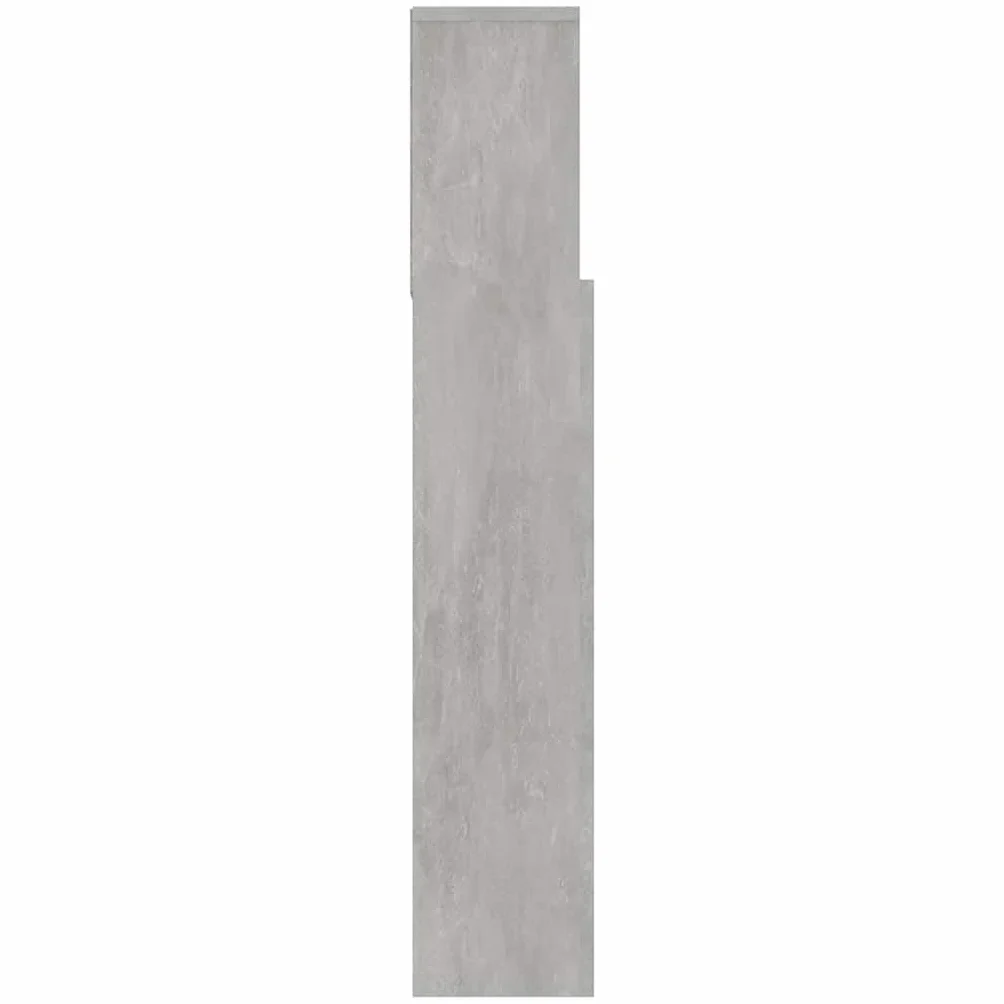 vidaXL Wezgłowie łóżka z półkami szarość betonu 120x19x103,5 cm