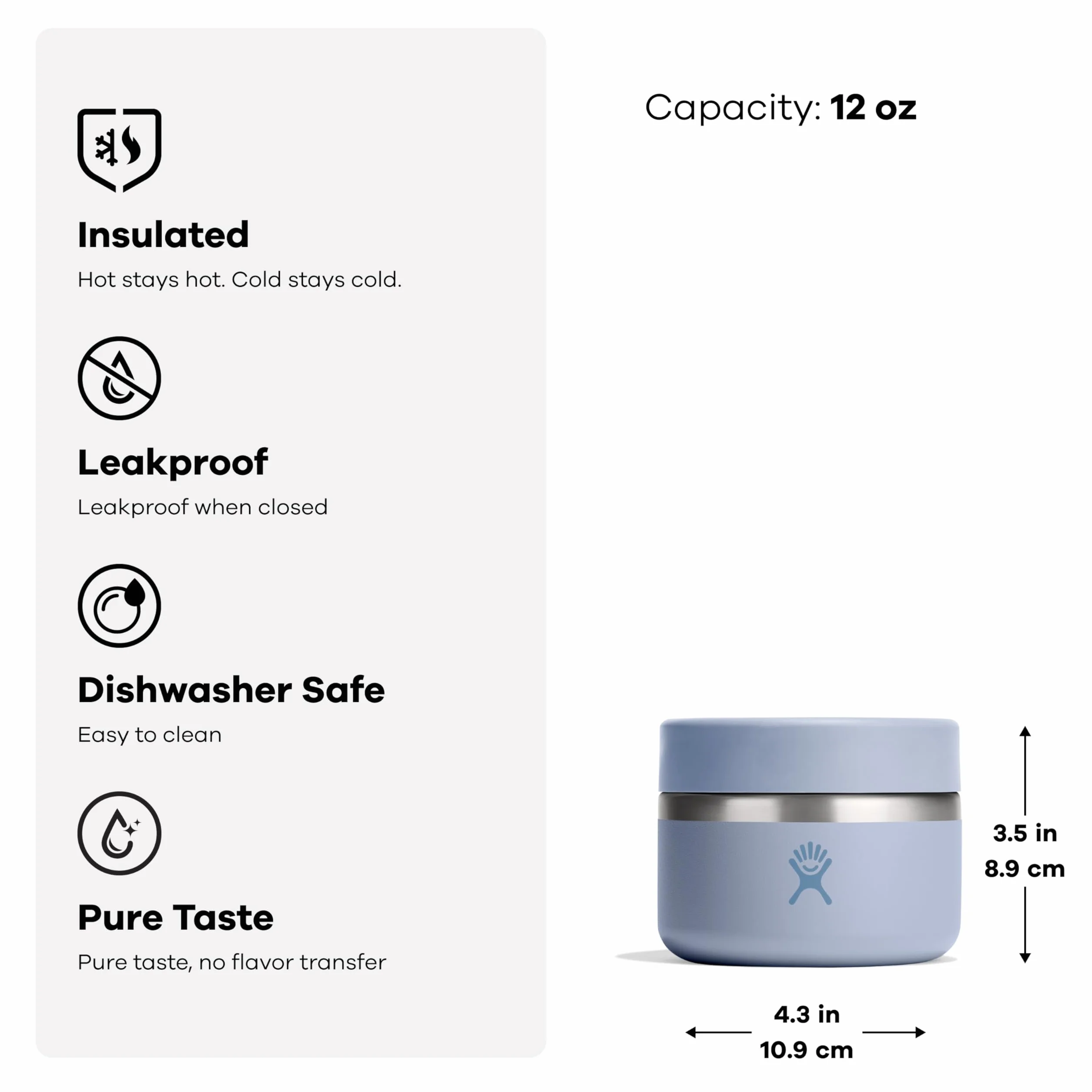Hydro Flask 350 ml izolowany słoik na żywność agawa