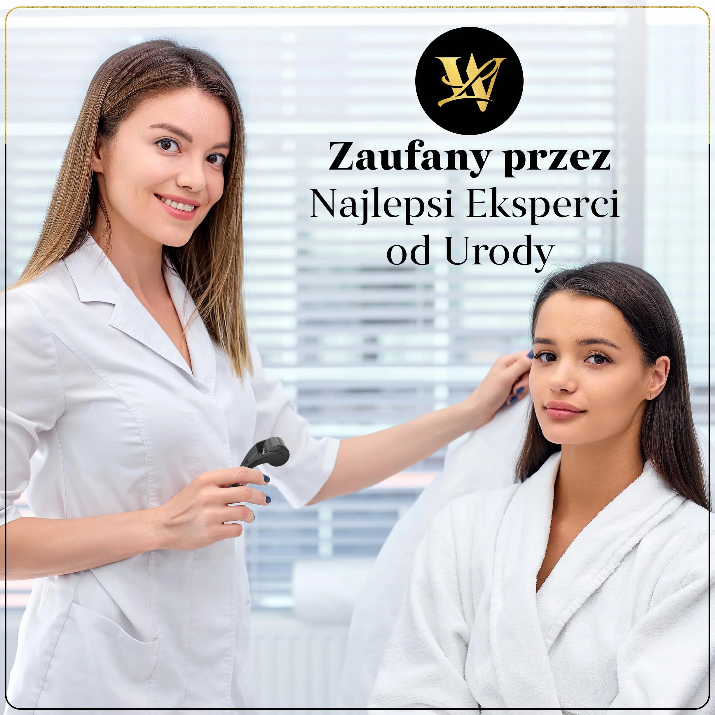 Derma Roller do Skóry, Włosów i Brody – Tytanowy Wałek Mikronakłuwający dla Kobiet i Mężczyzn do Twarzy i Skóry Głowy, Bezpieczny i Łatwy w Użyciu (1,0mm)