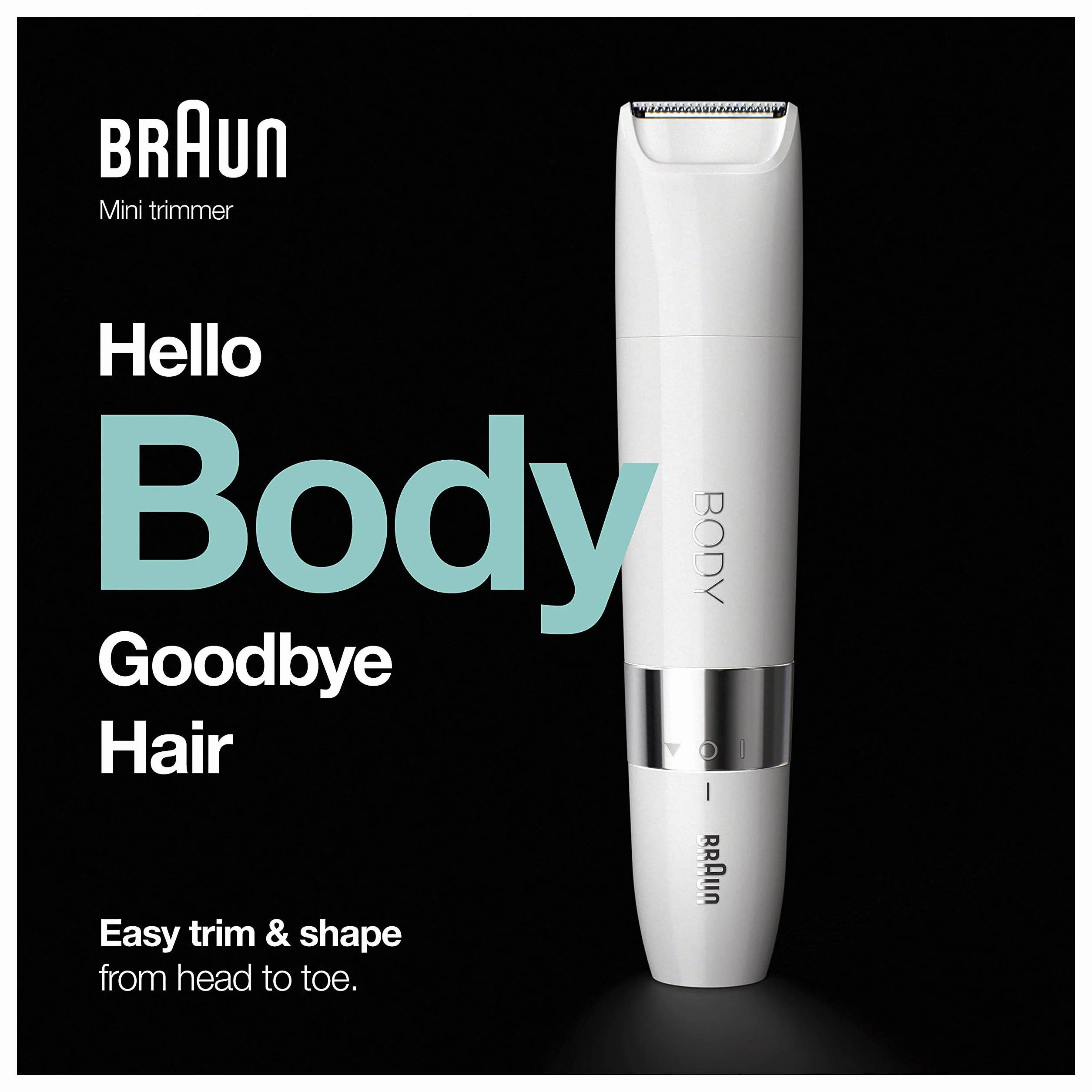 Braun Unix Body Golarka do ciała, Mini Depilator dla kobiet i mężczyzn z grzebieniem do przycinania, precyzyjna depilacja dla angielskich, pach, klatki piersiowej, suchych i mokrych zastosowań,