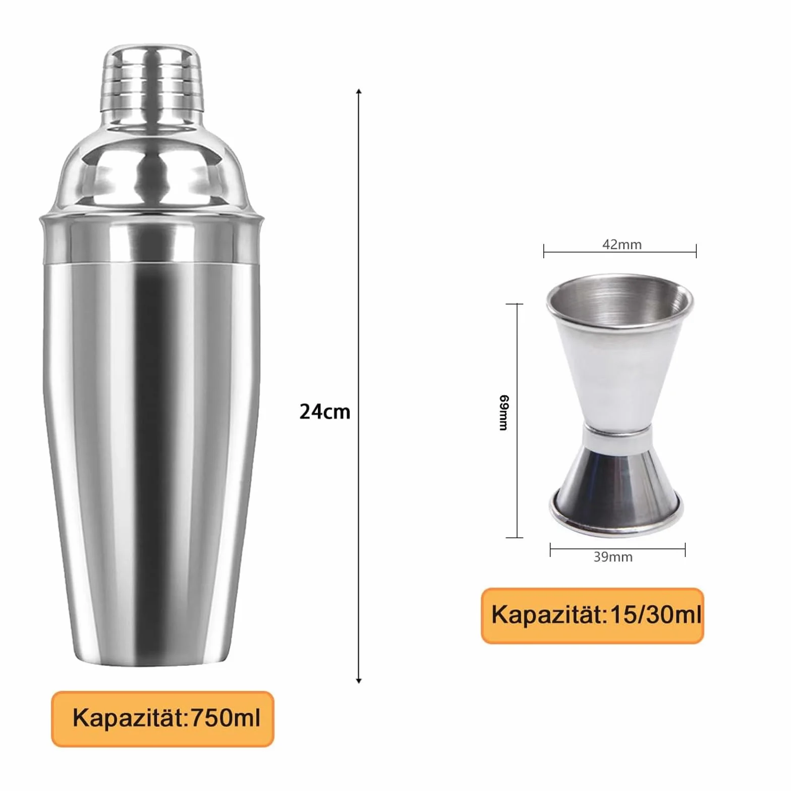 Zestaw do przygotowywania koktajli 750 ml akcesoria barowe