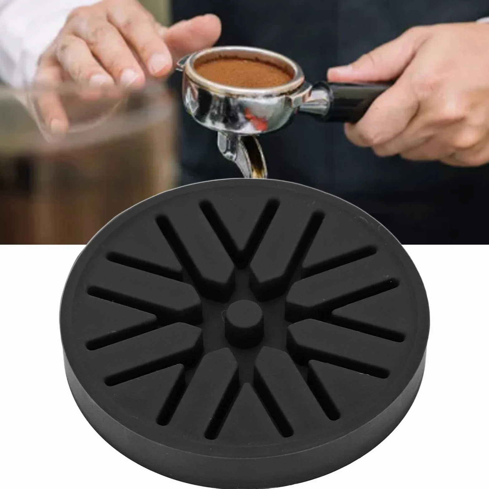TOPINCN Silikonowy Stojak na Krążki do Kawy 51 mm 53 mm 58 mm