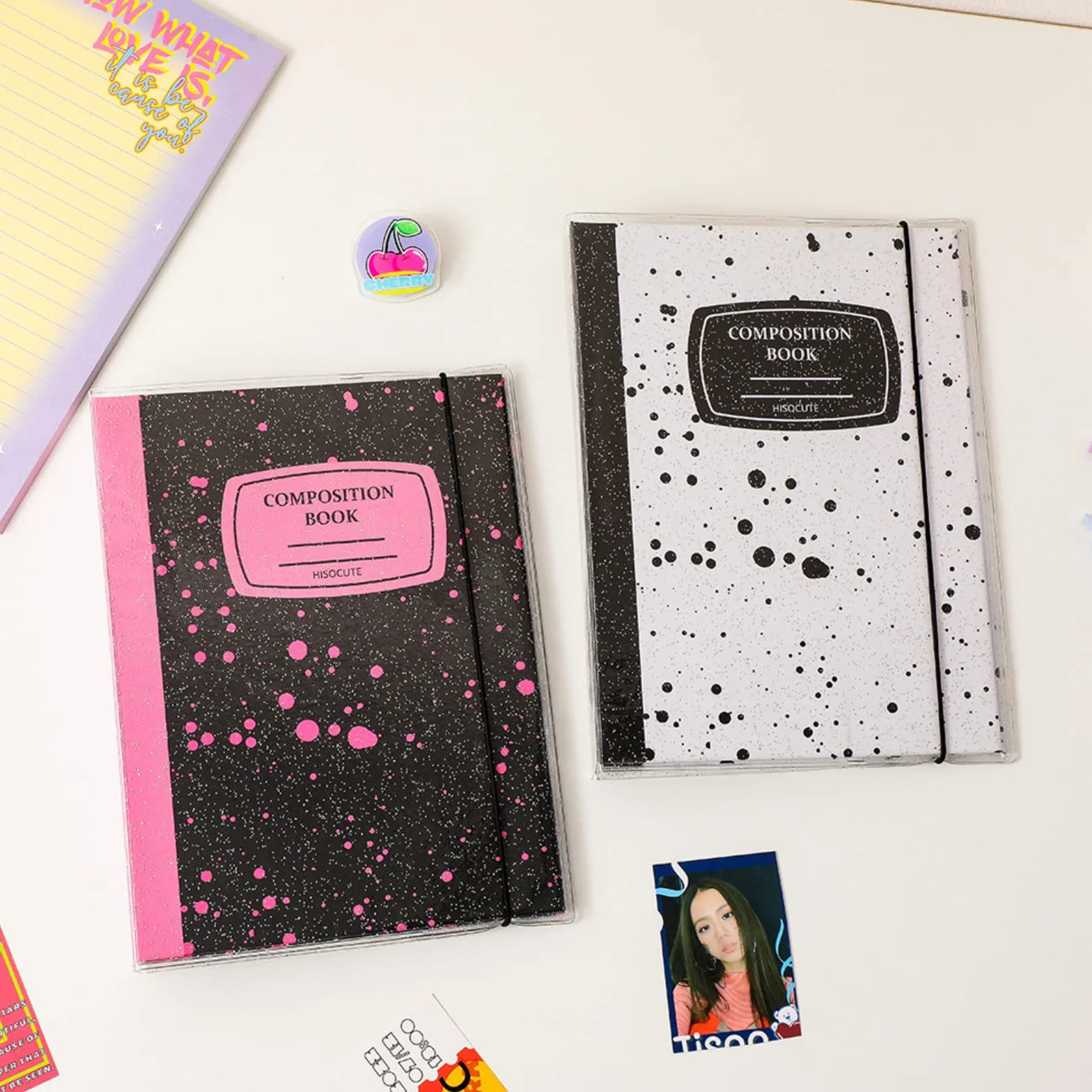 Album na karty fotograficzne A5, 7 cm, Kpop, z 20 arkuszami, 4 przegródkami, etui na zdjęcia (160 kieszeni), przezroczyste etui ochronne, 6 kolorowych naklejek, 6 segregatorów na zdjęcia