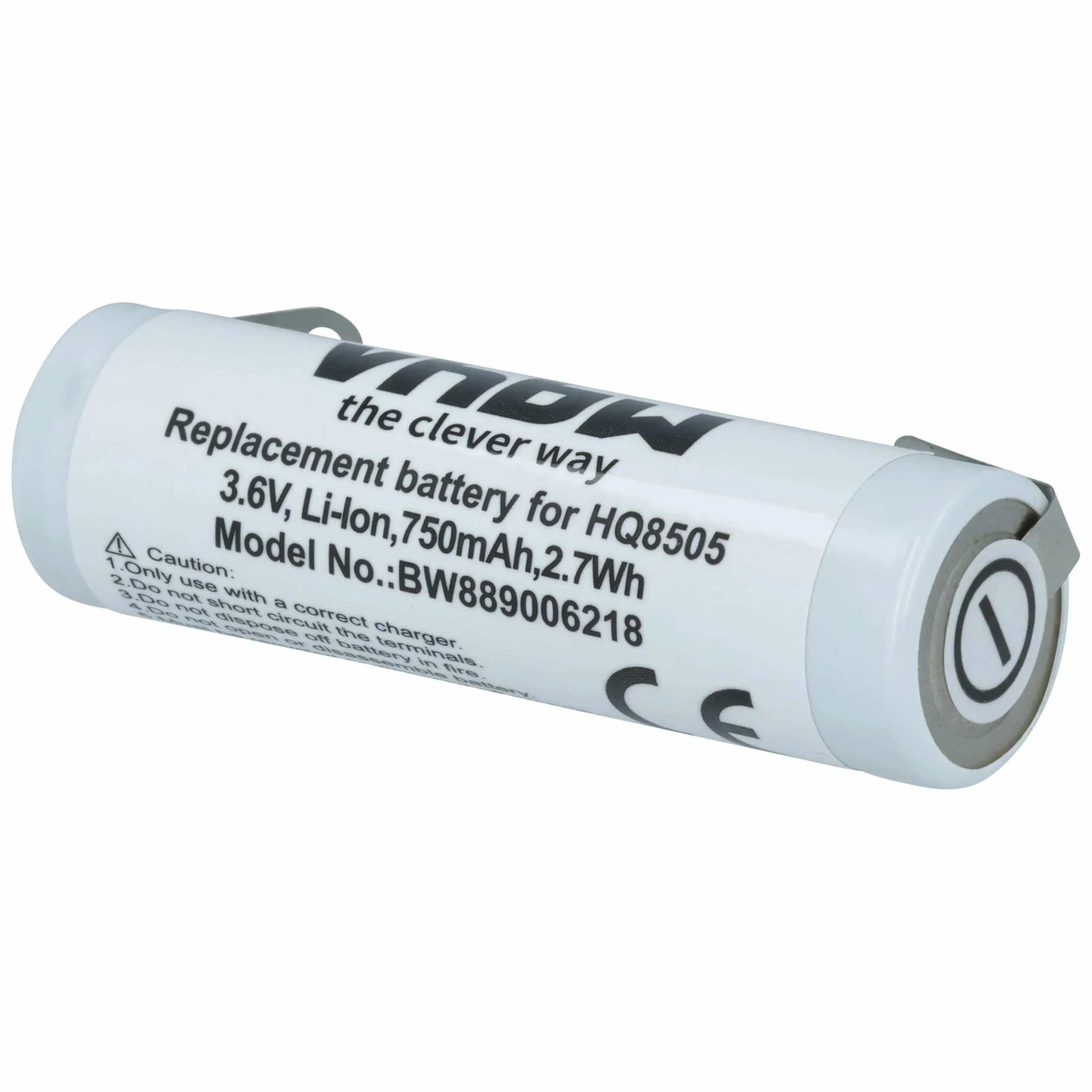 vhbw Bateria kompatybilna z golarką Philips Norelco AT890, AT891, AT880, HQ7390, HQ8100, AT893, AT895 (750 mAh, 3,6 V, Li-Ion)