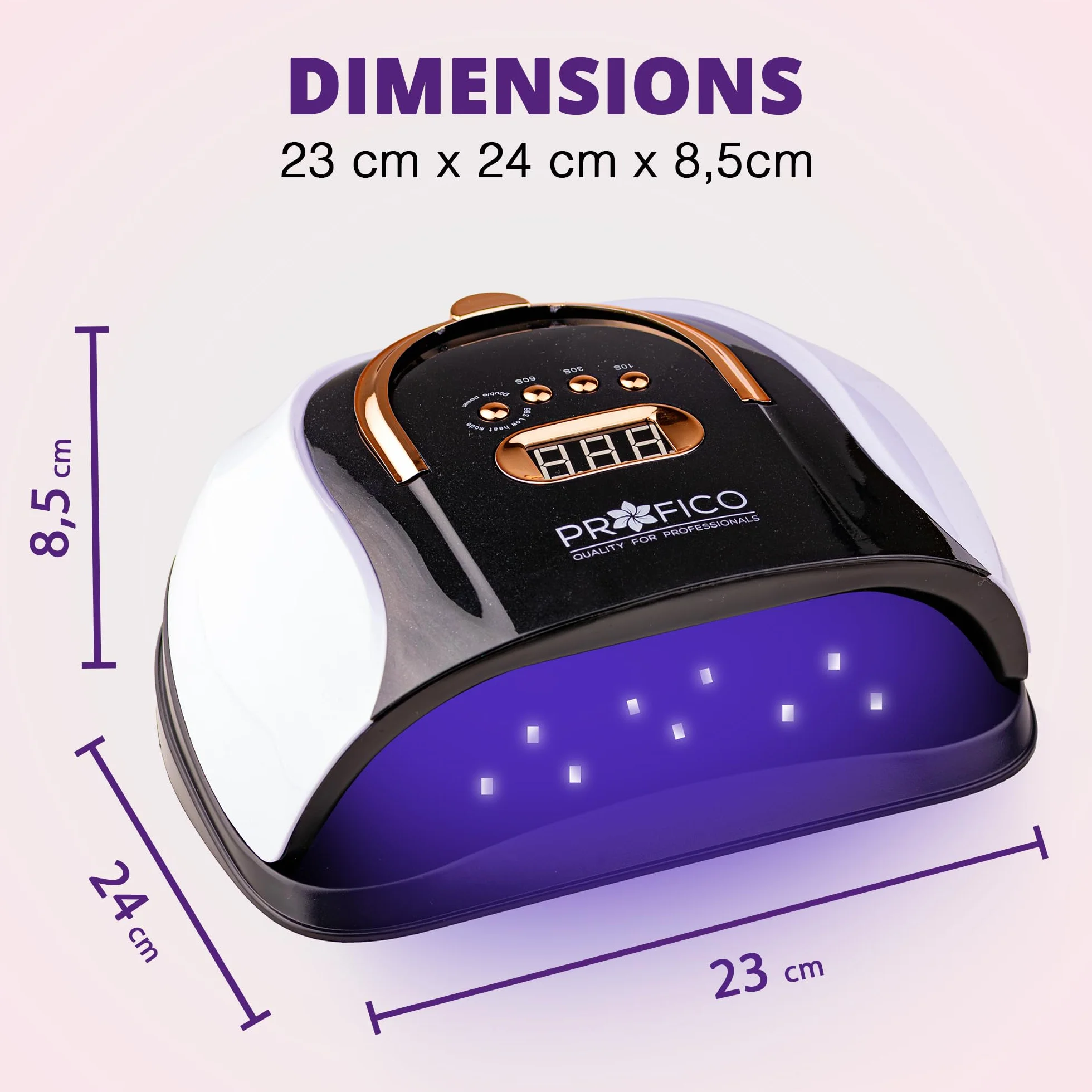 C4 Plus lampa do paznokci UV 256 W, profesjonalna lampa LED do suszenia paznokci