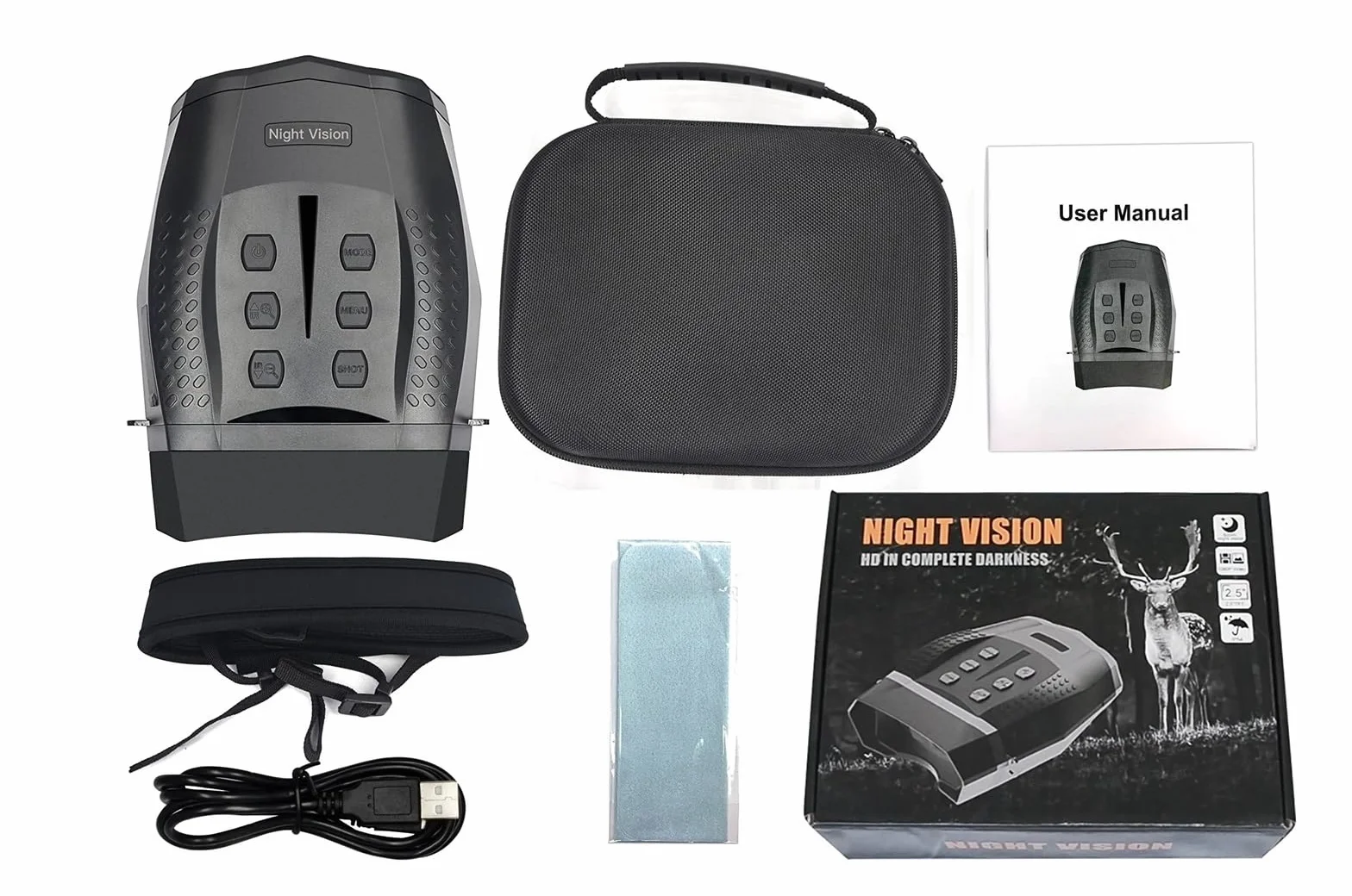 Night Vision Goggles, Noktowizor na podczerwień HD 10X Zoom obiektywu 4X Zoom cyfrowy Noktowizor na zewnątrz 1080P Cały czarny 600m Materiały myśliwskie