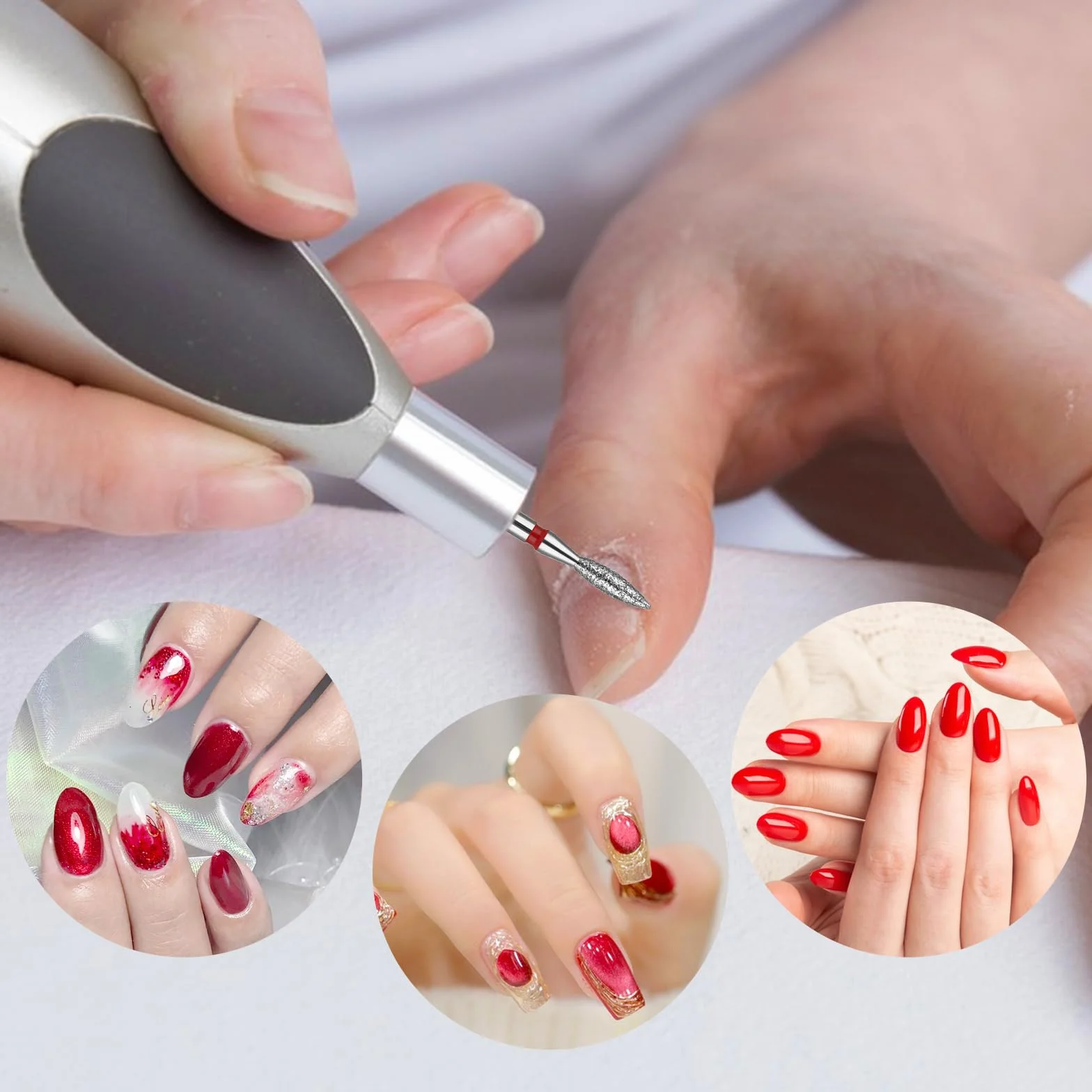 Frezarki do paznokci, 6 sztuk, bity ze stali nierdzewnej, do frezarki do paznokci, żelowe, akrylowe, akcesoria do manicure, profesjonalny frez do manicure, pedicure