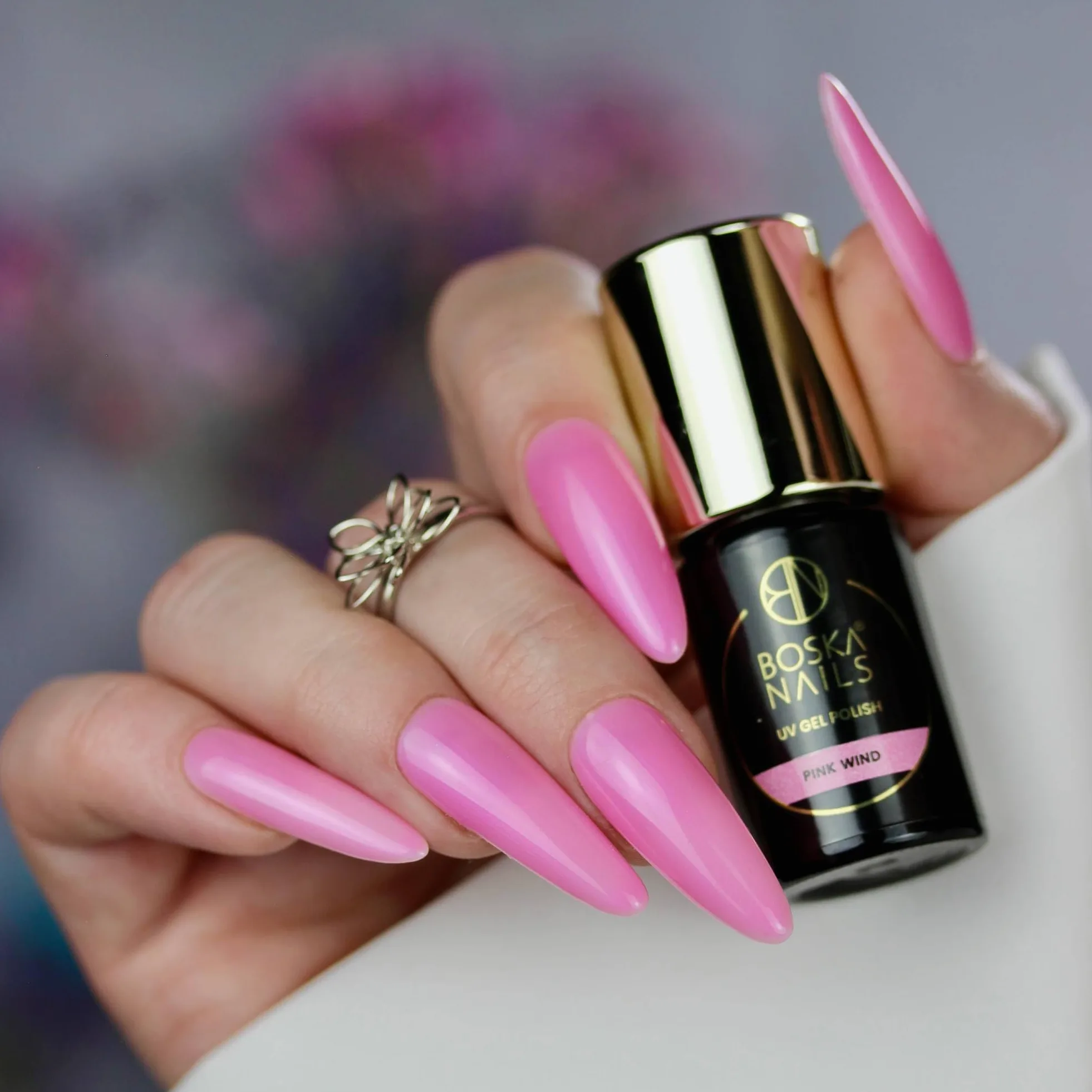 Boska Nails Kolekcja Natural Look hybrydowe lakiery do paznokci, zestaw 6 sztuk, półprzezroczyste w kolorze różowym i beżowym, do UV i LED, po 6 ml