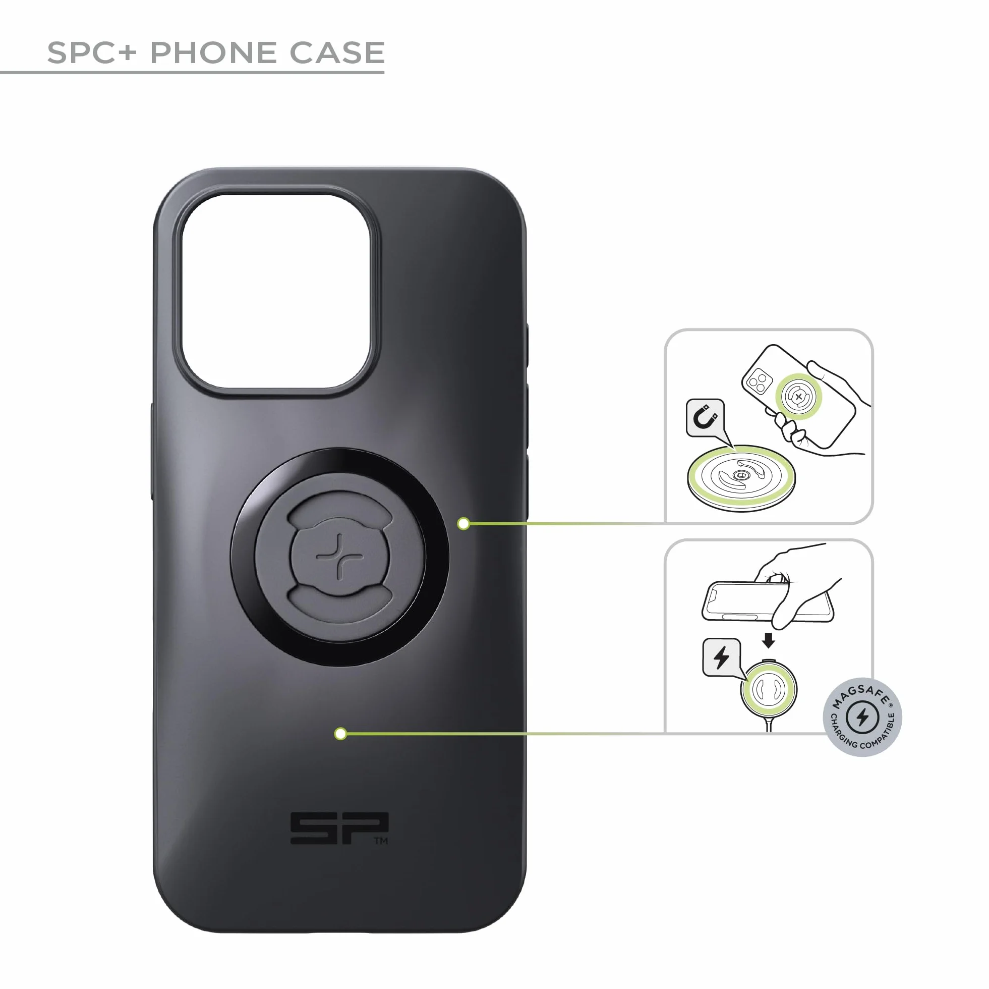 SP CONNECT Zestaw na rower szosowy kompatybilny z iPhone 17 Pro Max |SPC+| Uchwyt na telefon do roweru szosowego | Uchwyt na telefon do roweru Gadget