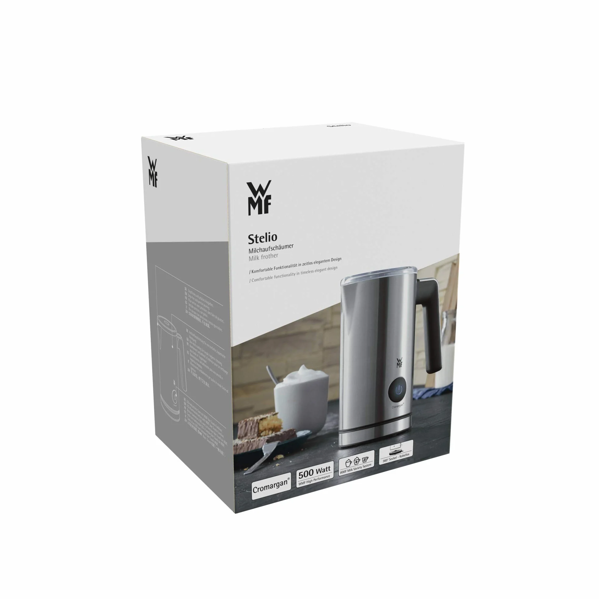 Wmf Stelio Spieniacz do Mleka, Srebrny, 150-250 ml