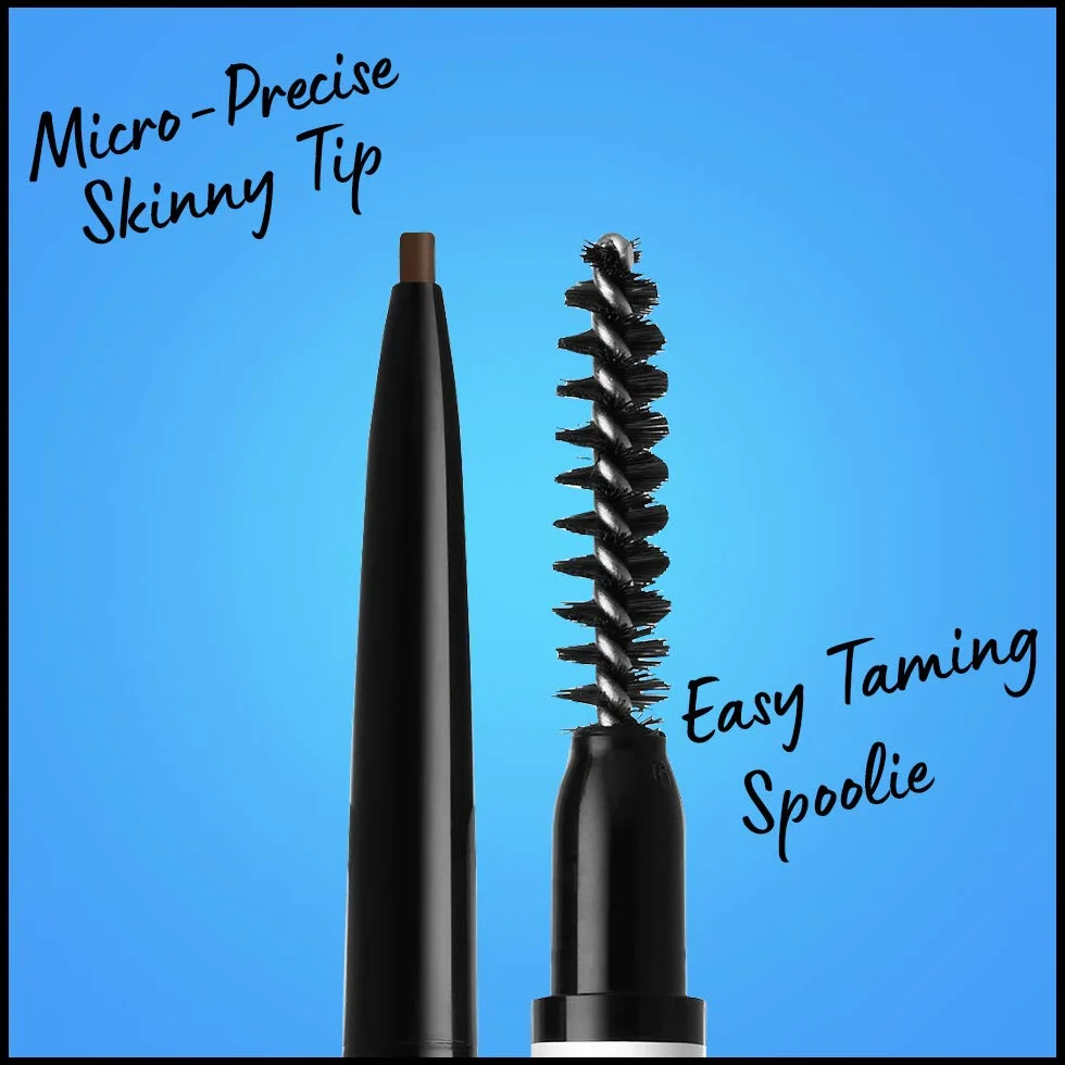 NYX Professional Makeup Micro Brow Pencil dwupak, dwustronny z wykręcanym ołówkiem do brwi i szczoteczką, wegańska formuła, kolor: espresso