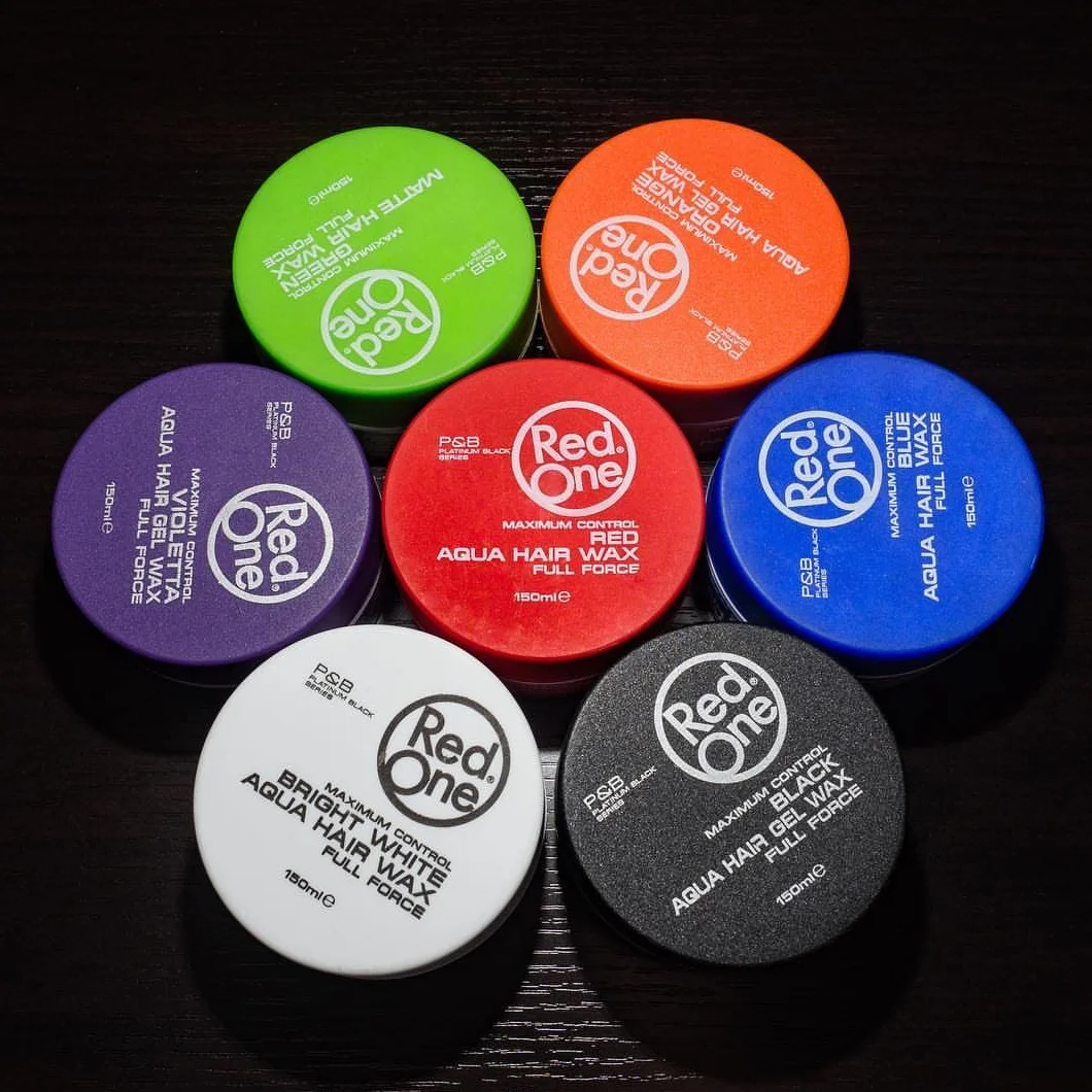 RedOne Wosk do stylizacji włosów, czerwony, 150 ml, kontrola krawędzi, wosk żelowy do włosów, ultra uchwyt, zapach truskawkowy, wosk do włosów dla mężczyzn i kobiet, maksymalna kontrola