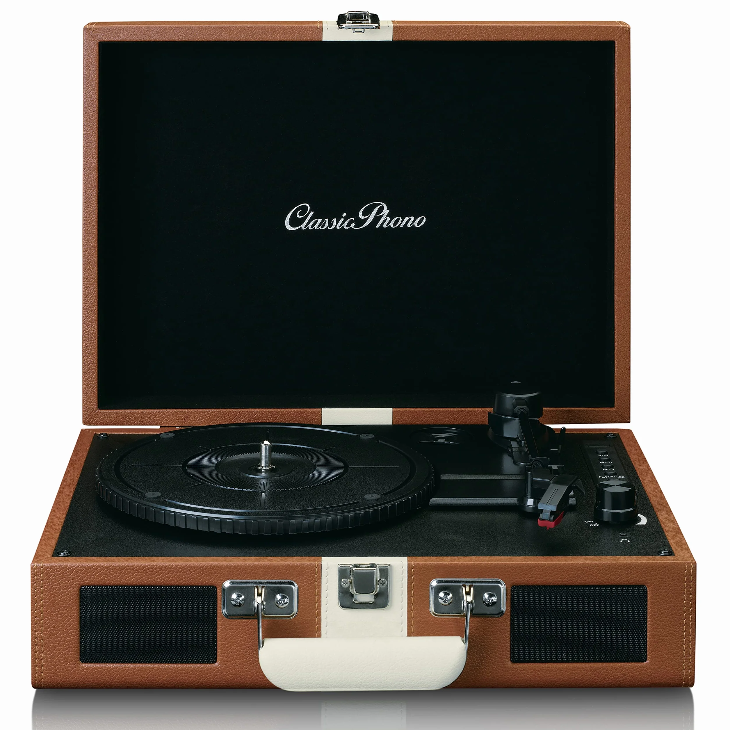 Lenco Wzmocniony gramofon (Tt-120 Brown), z głośnikami i Bluetooth 5.0